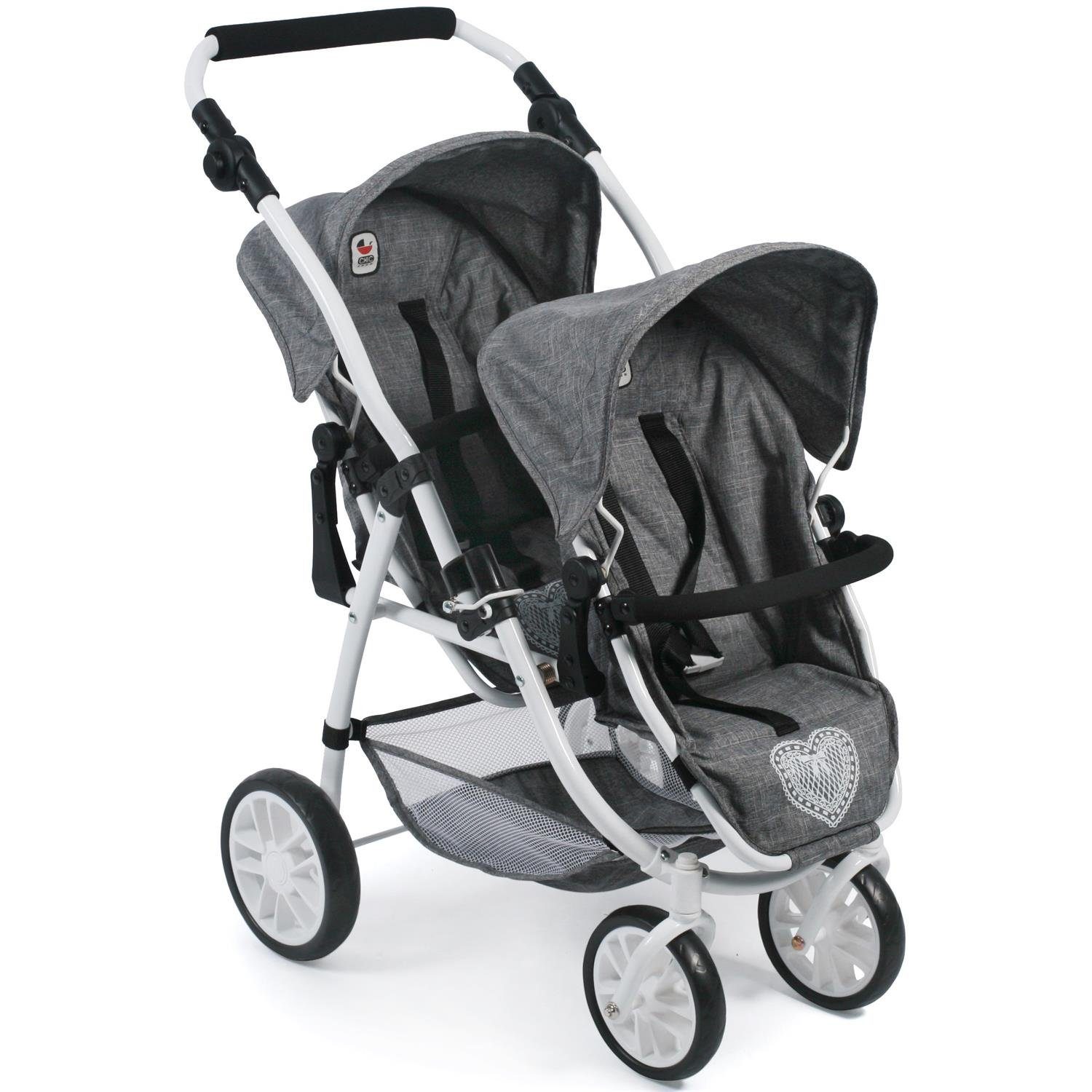CHIC2000 Puppenwagen 689 76 Tandembuggy VARIO, Jeans Grey