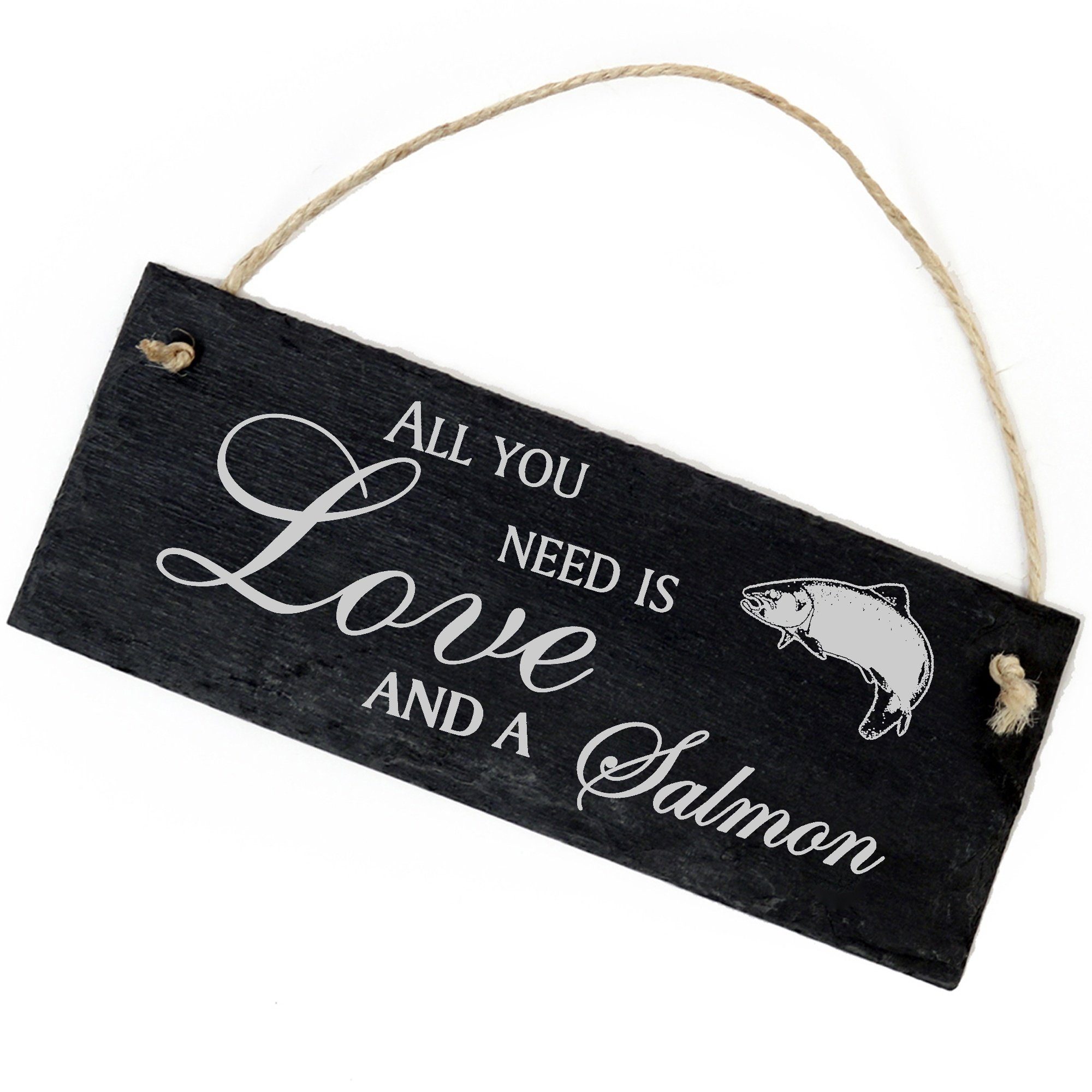 Dekolando Hängedekoration Lachs 22x8cm All you need is Love and a Salmon