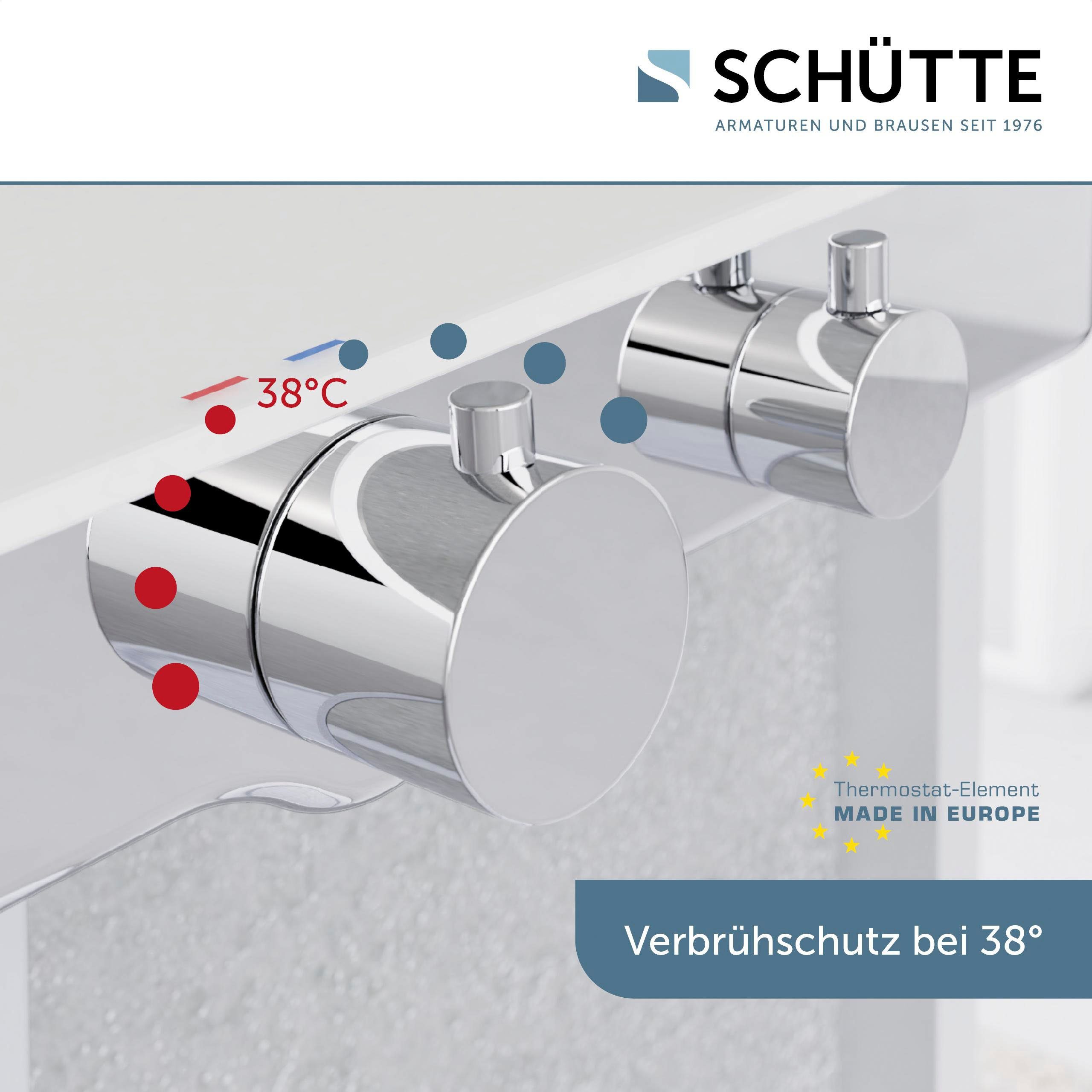 Schütte Duscharmatur Ocean mit Thermostat, Mischbatterie Dusche mit Ablage, Duschthermostat – Bild 4 von 5