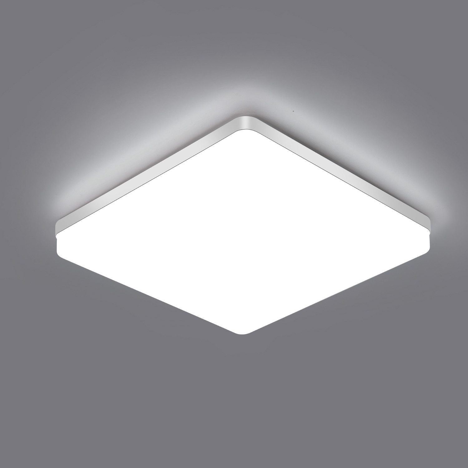 Goeco Deckenleuchte Quadratische LED Leuchte,48W IP44,6500K,für Flure,Balko günstig online kaufen