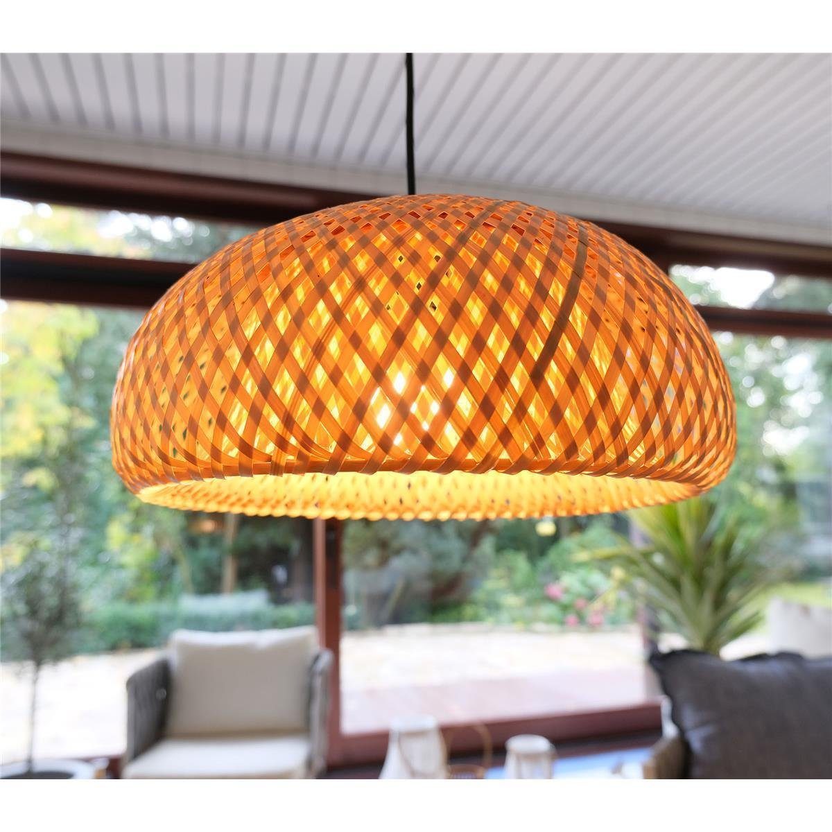 BOURGH Лампыschirm GROSSETO Hängeleuchte / Bambus Lampe Ø35cm - Pendelleuchte, ohne Fassung