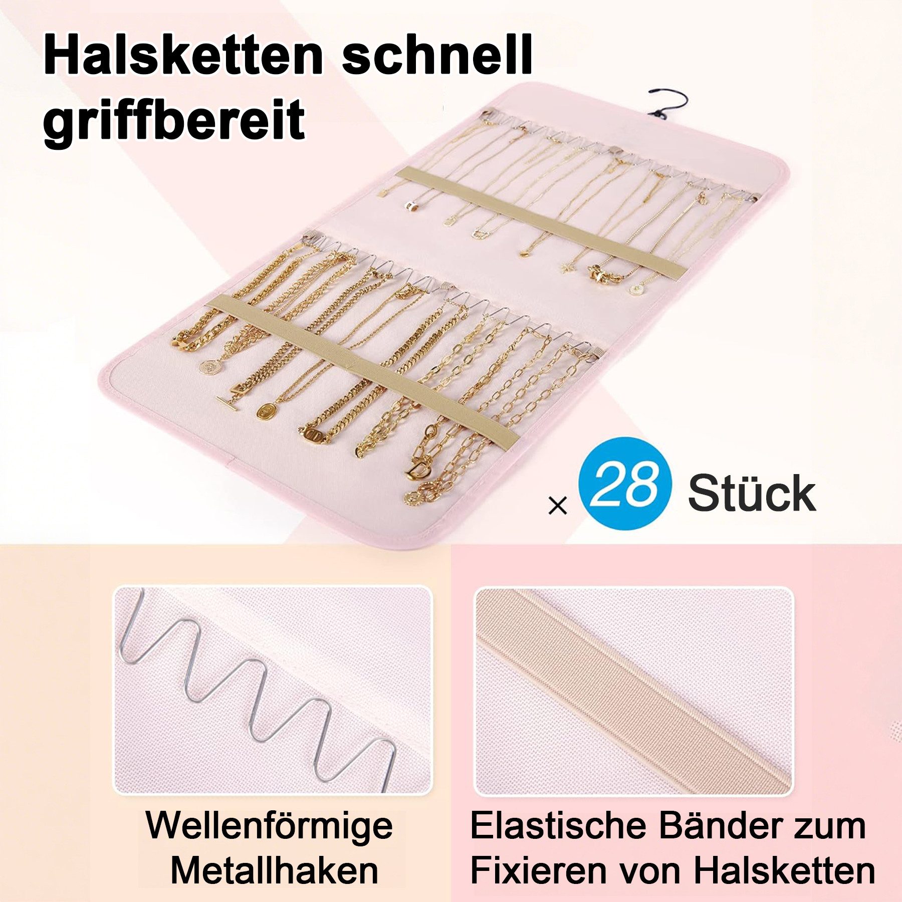 Mutig Schmuckständer Schmuck Organizer zum Aufhängen, Doppelseitige Schmuck günstig online kaufen