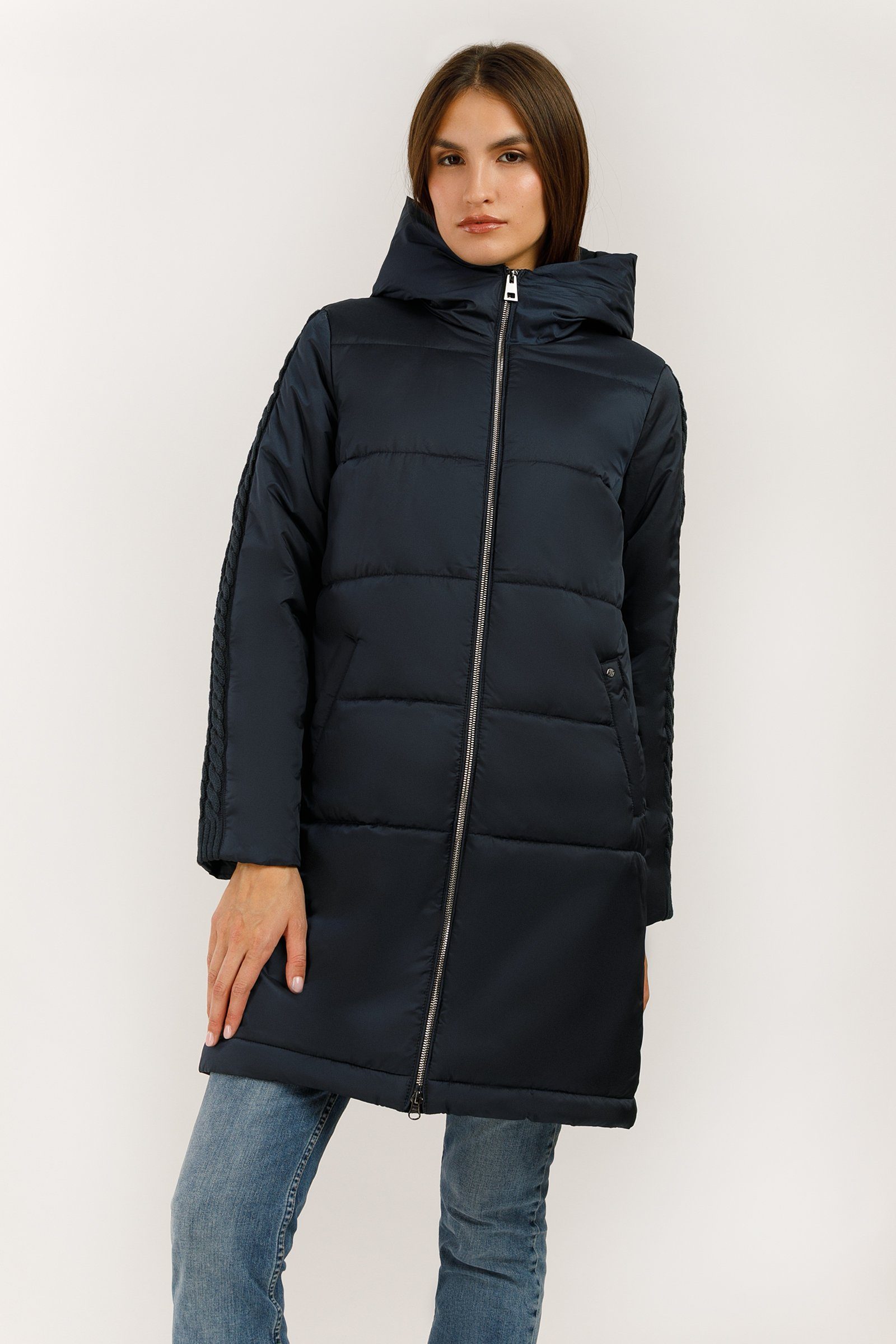 Finn Flare Steppmantel mit kuscheliger Kapuze