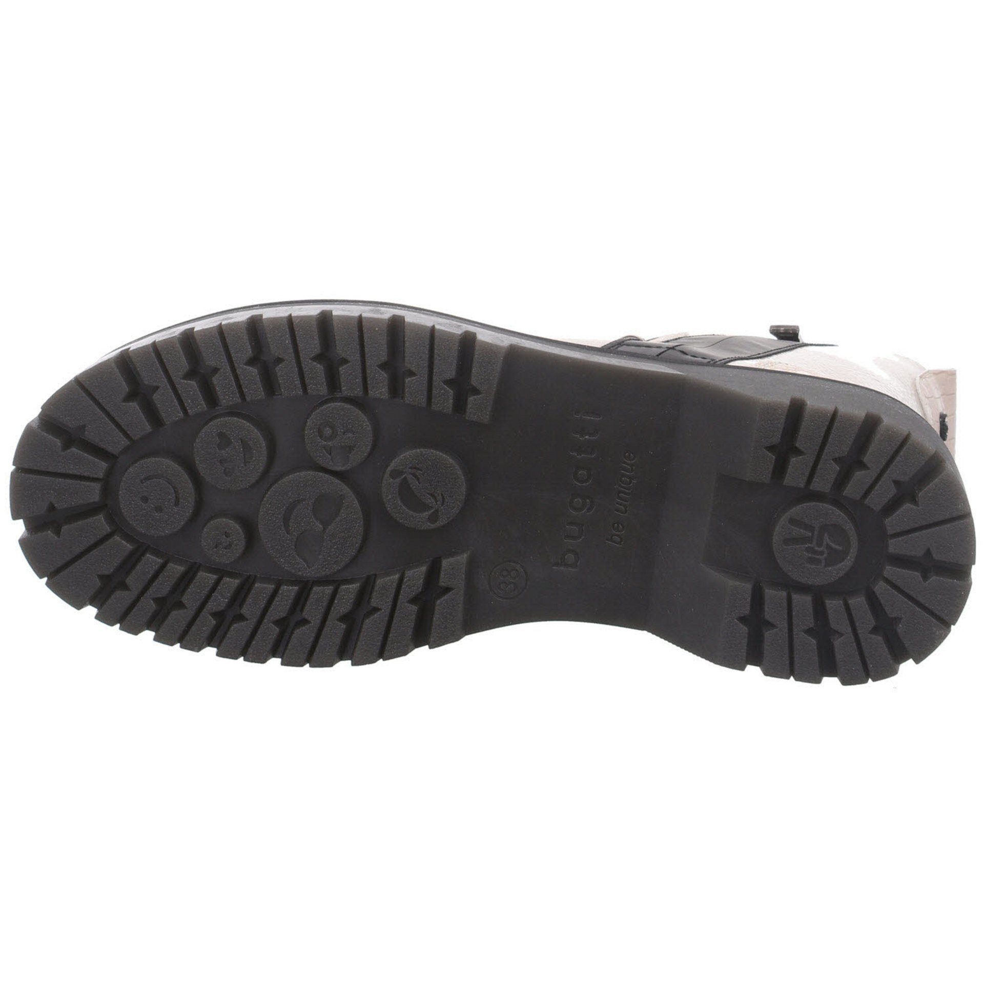 Elegant Schuhe kombi-schwarz bugatti Synthetik Freizeit Big Boots Stiefel beige Damen Stiefel