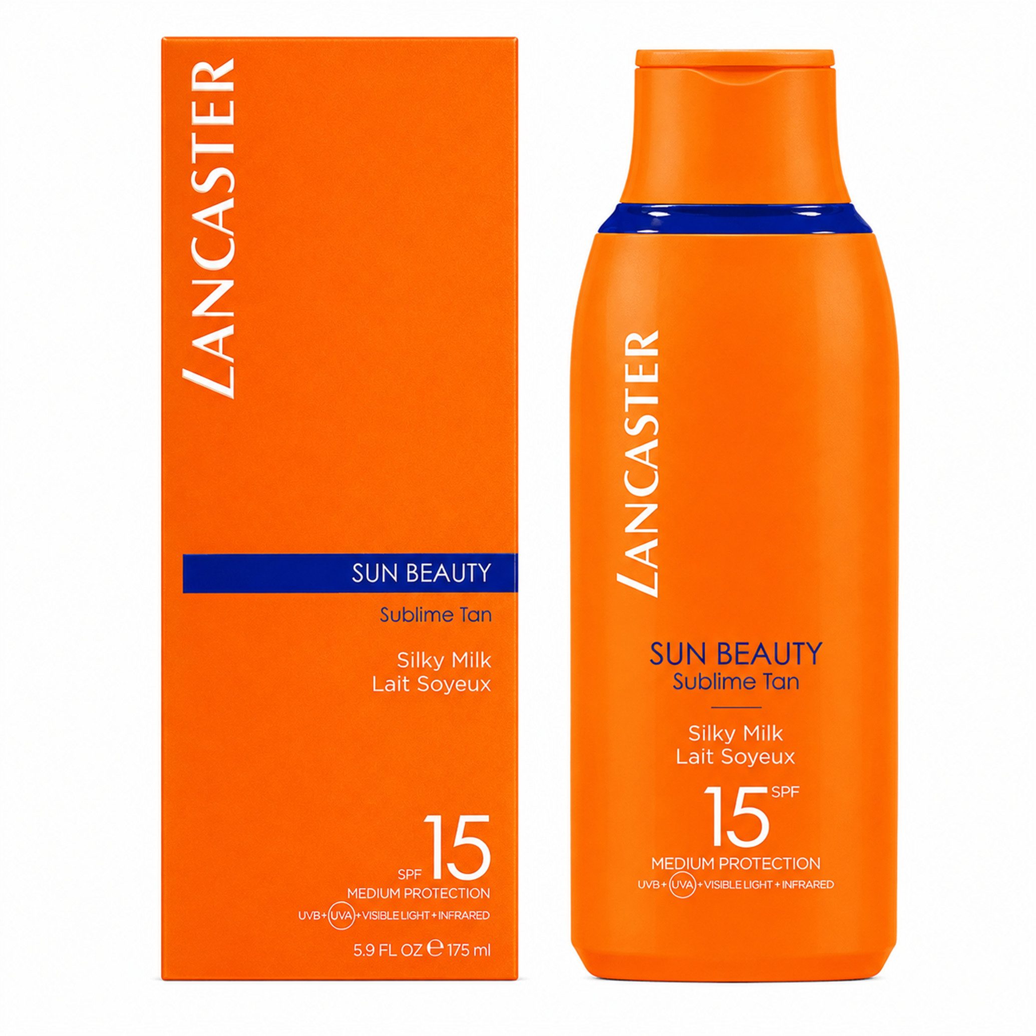 LANCASTER Sonnenschutzcreme Lancaster Sun Beauty Silky luid SPF 15 Body Milk 175ml