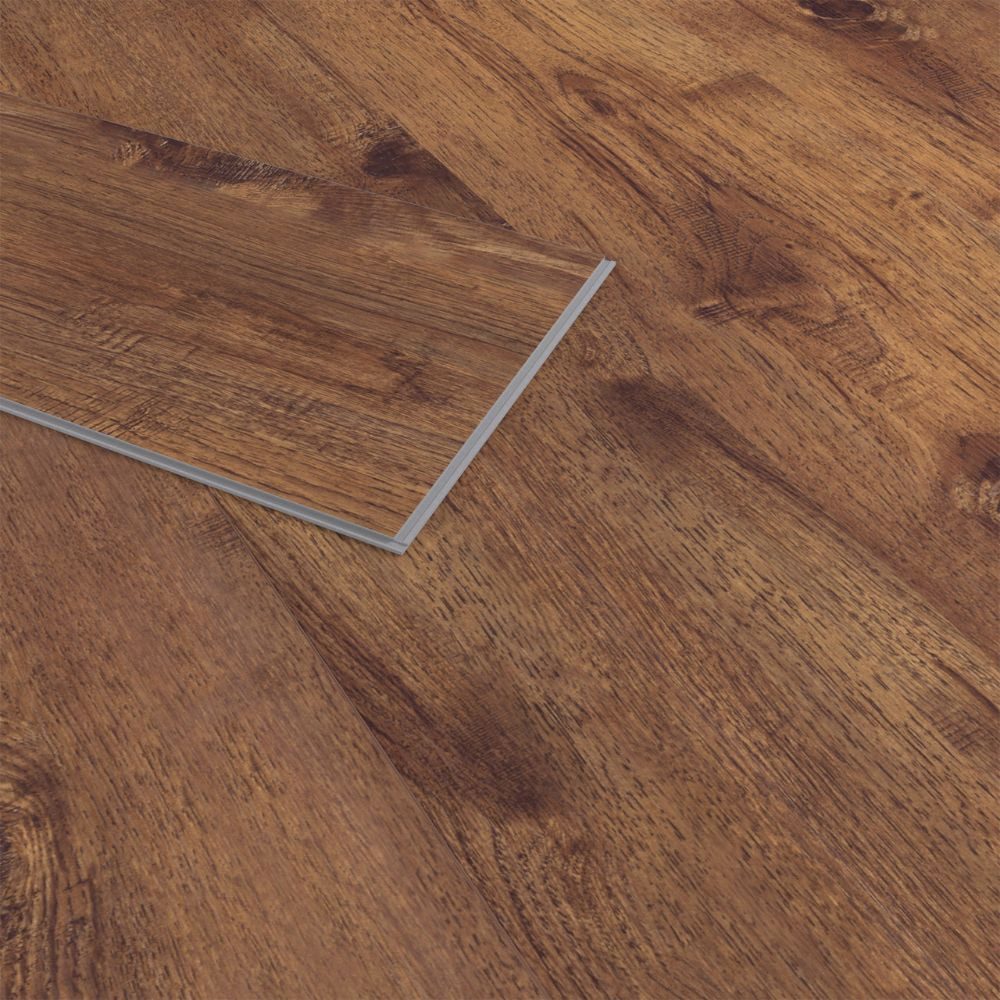 HORI Vinylboden HORI Klick-Hartvinylboden Eiche, Boden für Wohnräume Trittschall, Rigid SPC, Rockhampton, XXL Bodenbelag, Paket, 10 Stück pro Paket, Leicht zu installieren, geräuschdämpfend und feuchtigkeitsbeständig.