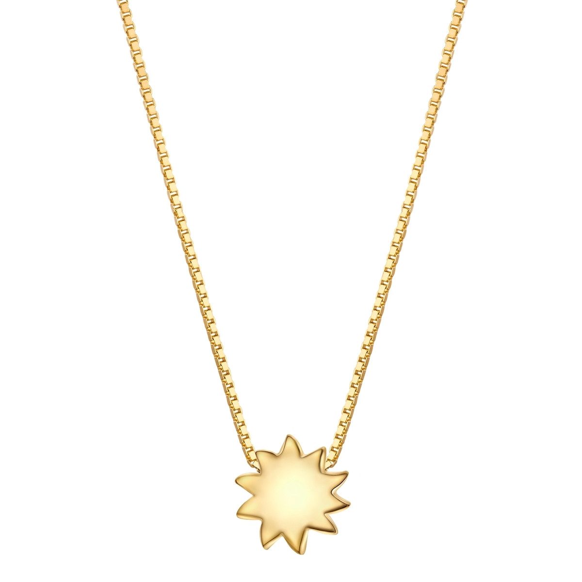 Silberkette Sonne gelbgold