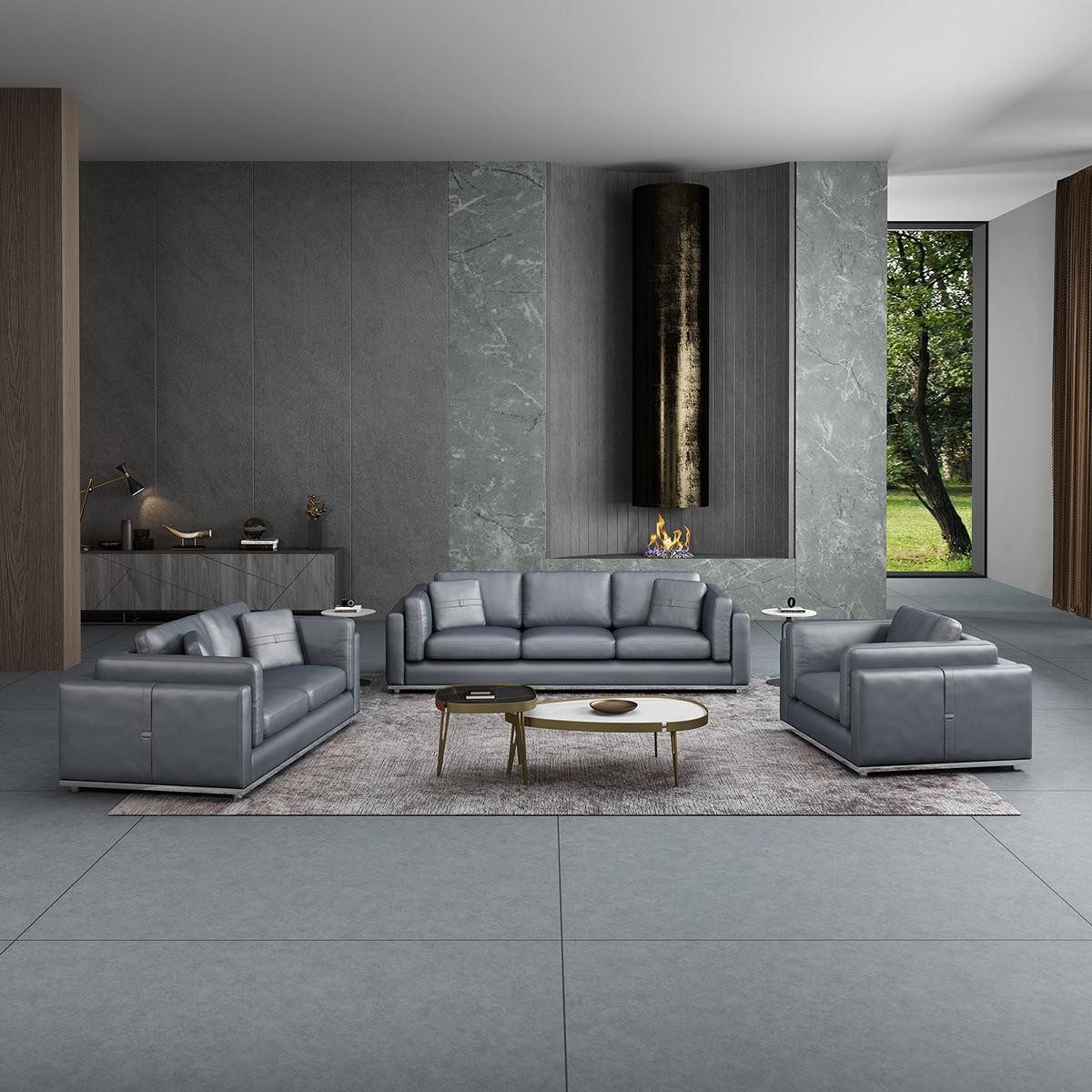 Xlmoebel Sessel Eleganter Leder Loungesessel in modernem Design für entspannte Abende (Sessel), Hergestellt in Europa