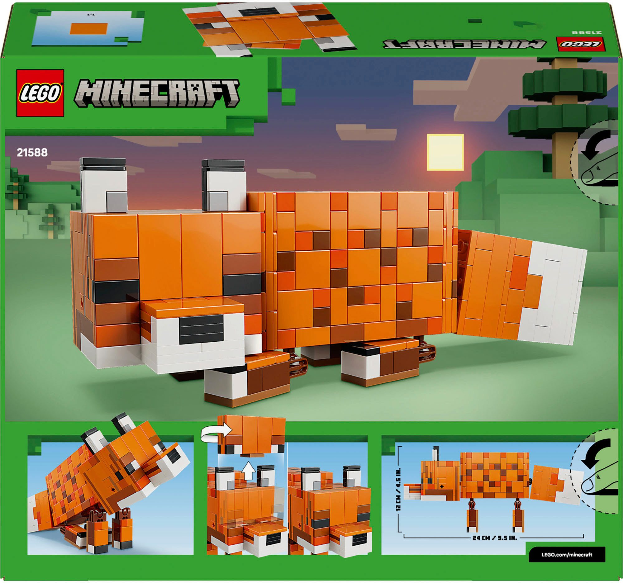 LEGO® Der Fuchs (21588), LEGO Minecraft Konstruktionsspielsteine, (497 St), günstig online kaufen