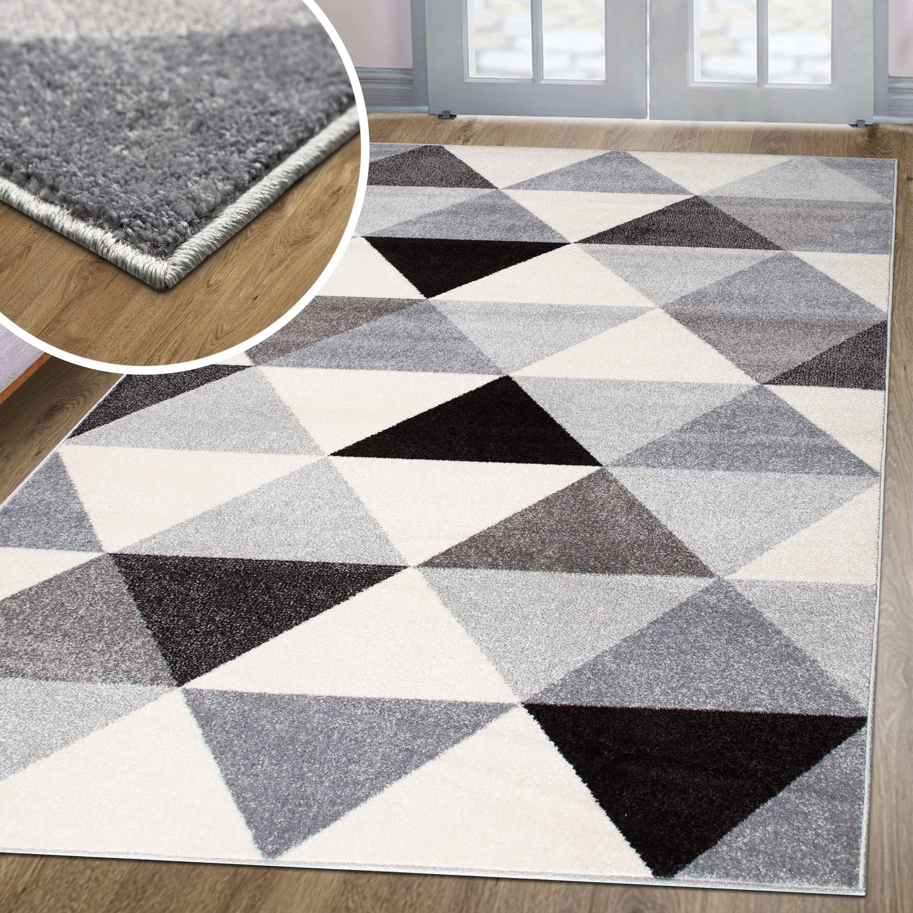 my home Teppich Berlad Geo, rechteckig, günstig online kaufen