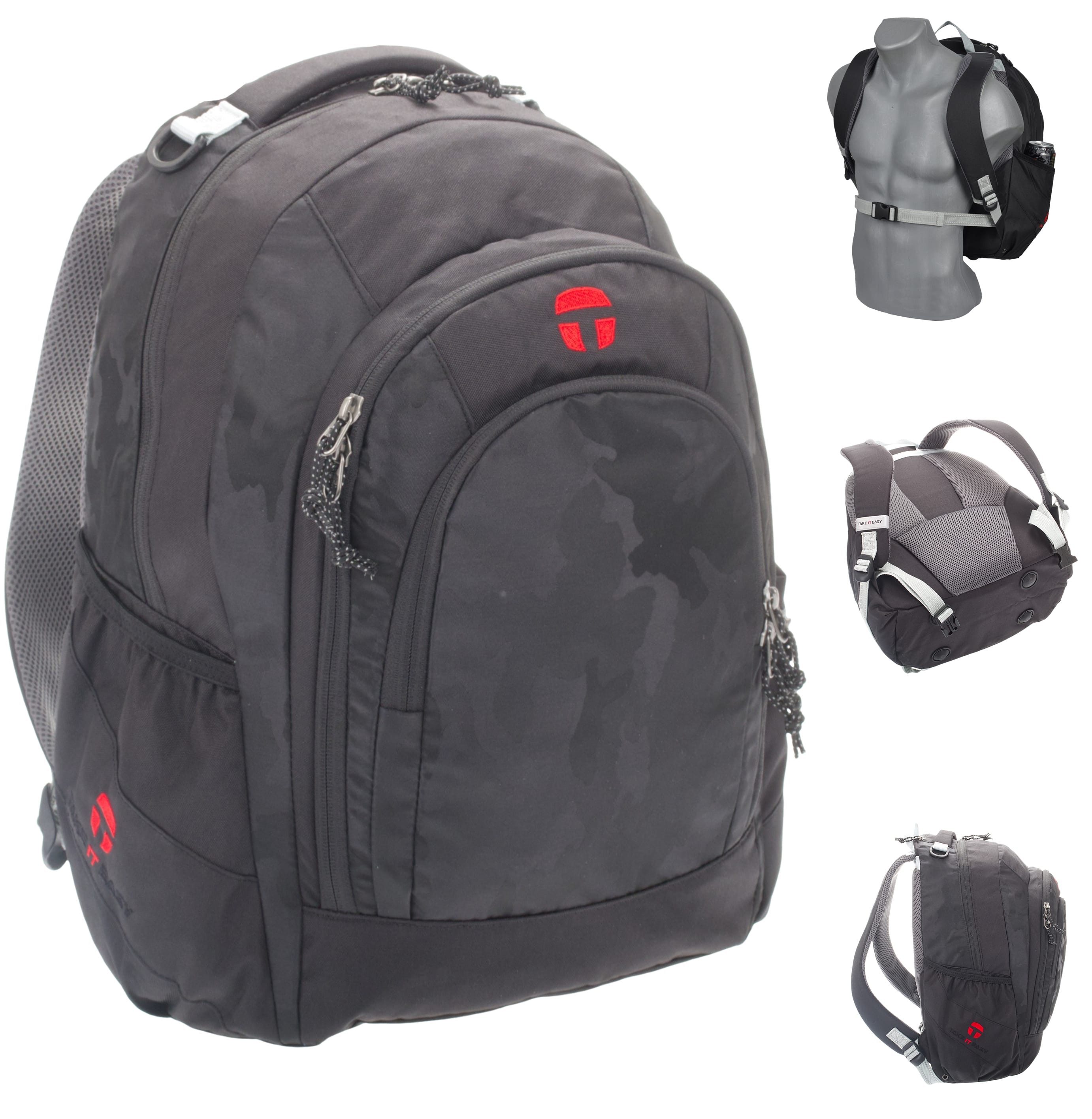 TAKE IT EASY® Schulrucksack Rucksack Jungen Mädchen Schultasche Daypack, starke Polsterung A4 Ordner passt ab 3. Klasse Schulmappe