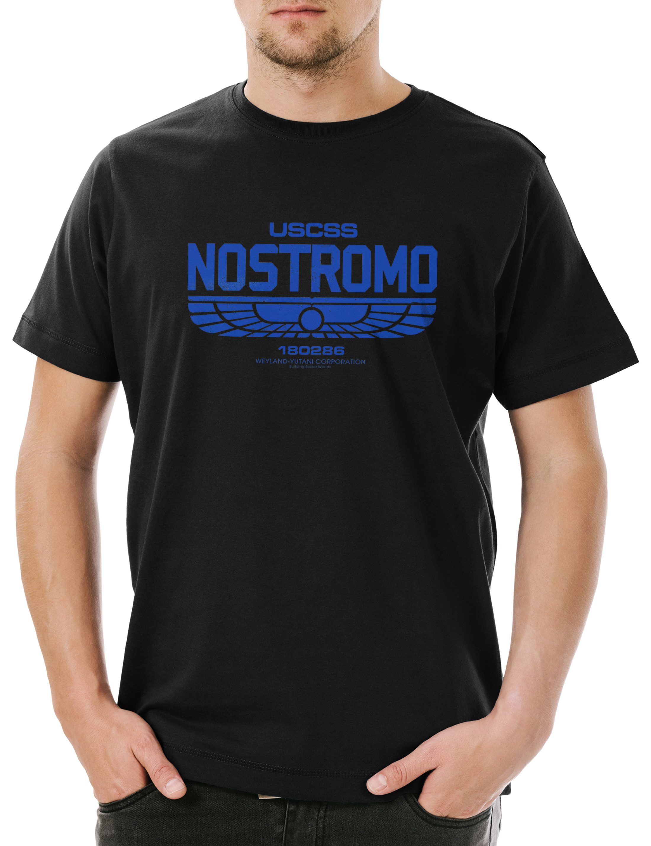 Print-Shirt USCSS Nostromo I Herren T-Shirt Prometheus Corporation Alien Weyland