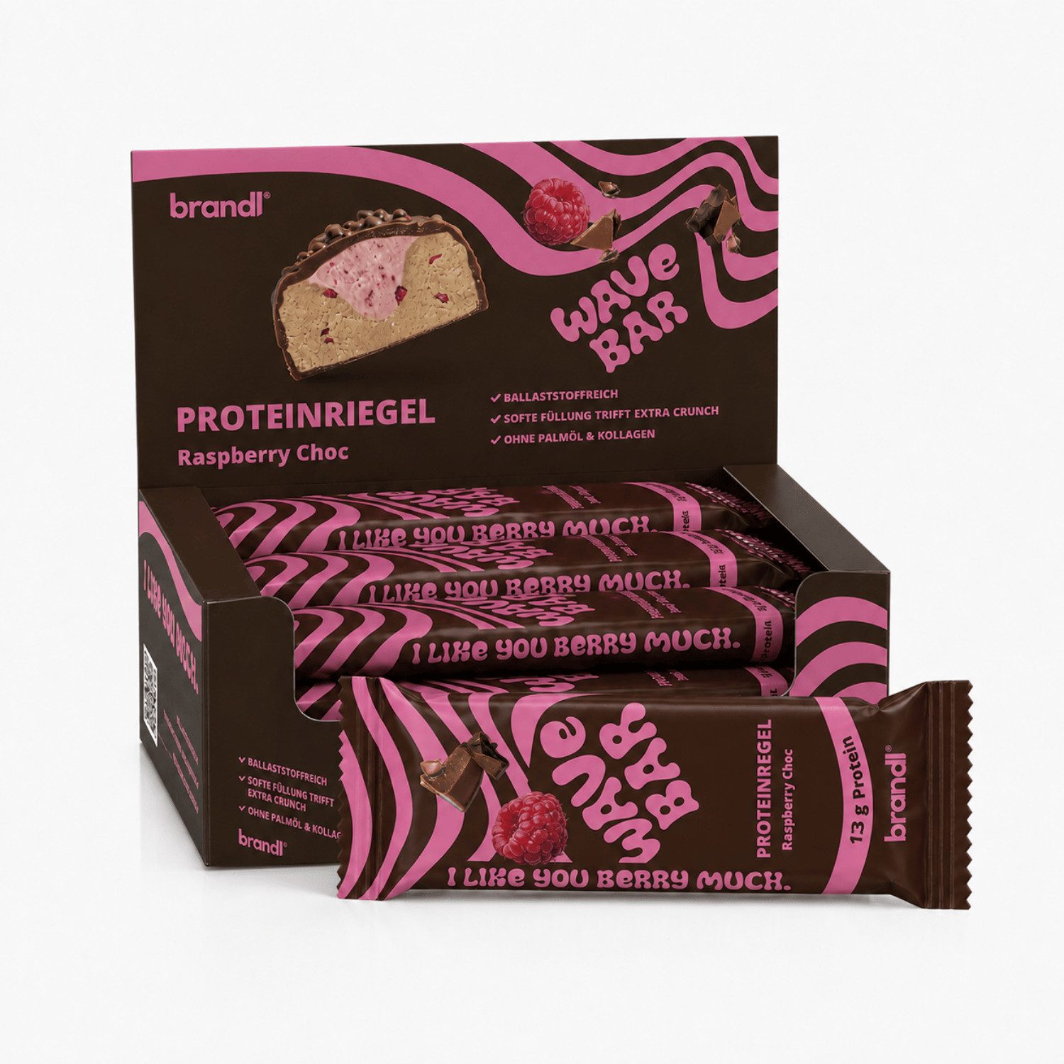 Brandl Nutrition Wavebar Raspberry White Choc Riegel