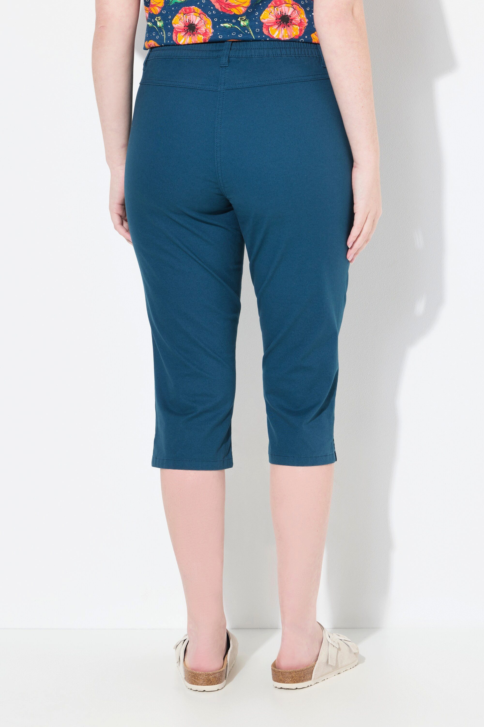 Ulla Popken Jeggings Caprihose Saumschlitze Gürtelschlaufen