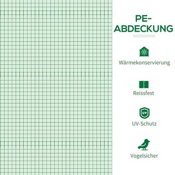 Outsunny Foliengewächshaus wetterbeständig, BxTxH: 40 x 90 x 90 cm, BxLxH: 90 x 40 x 90 cm, 0,3 mm Wandstärke, Set 1-St., Gewächshaus, mit 3 Fenstern