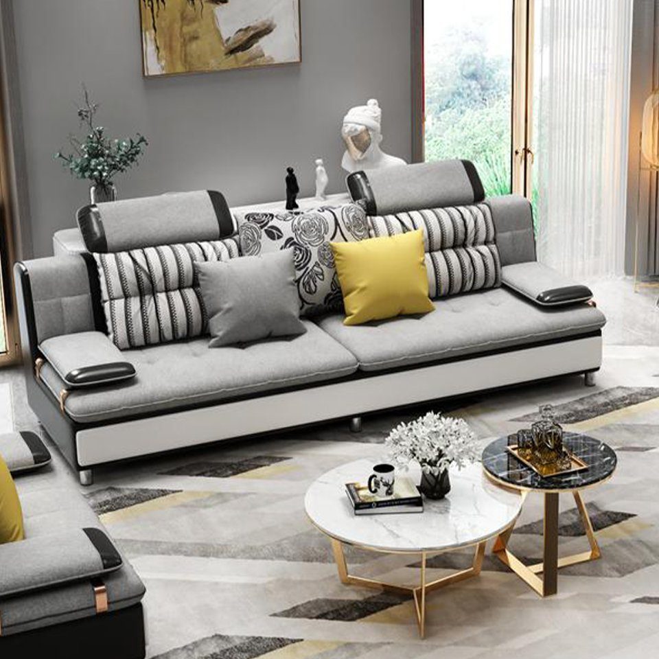 JVmoebel Sofa Design Dreisitzer Lounge Möbel 3 Sitzer Sofa Couch Polster, Made in Europe Weiß | Alle Sofas