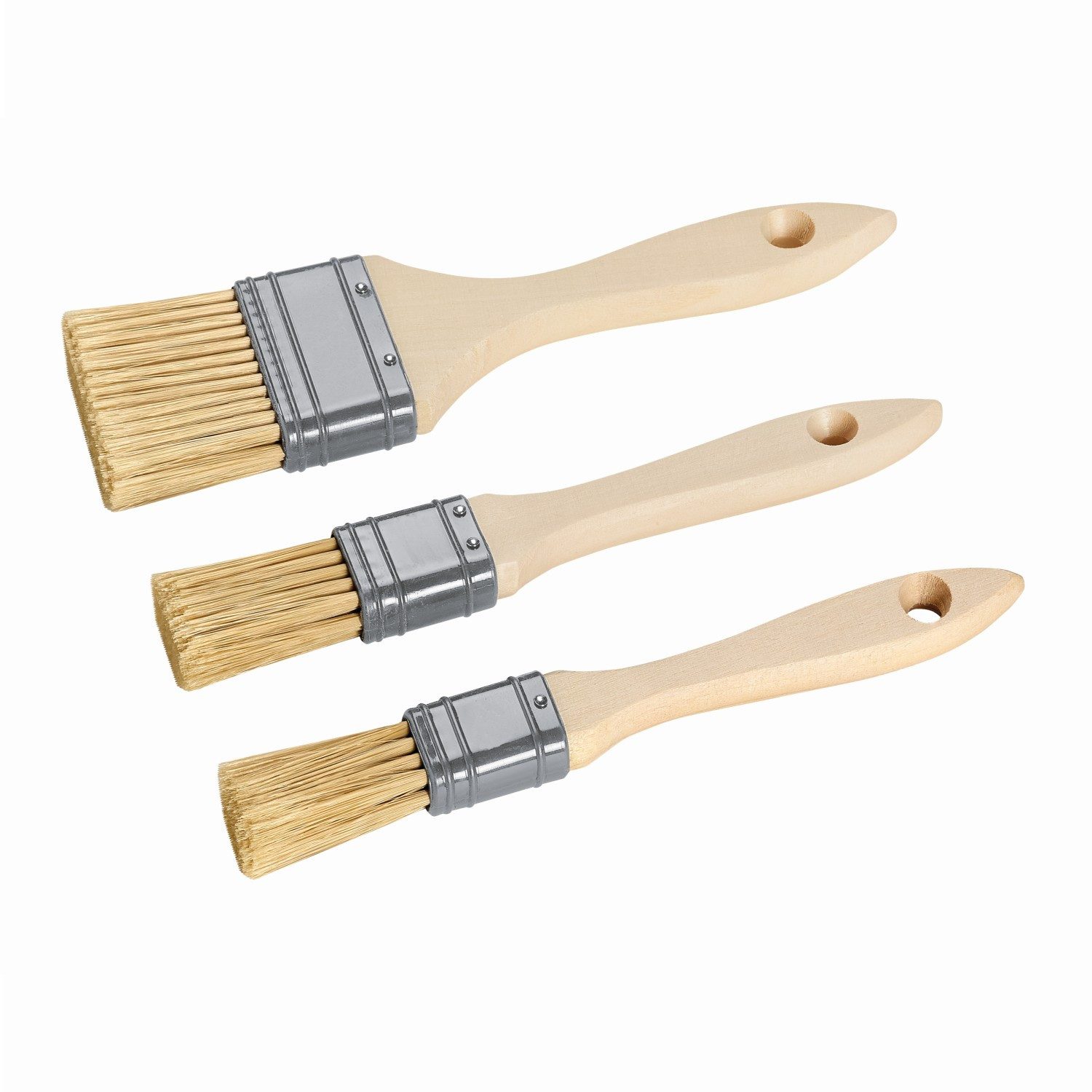 ARLI Flachpinsel Basic Pinsel Set mit 20 mm / 25 mm / 35 mm Breite, (3 St)