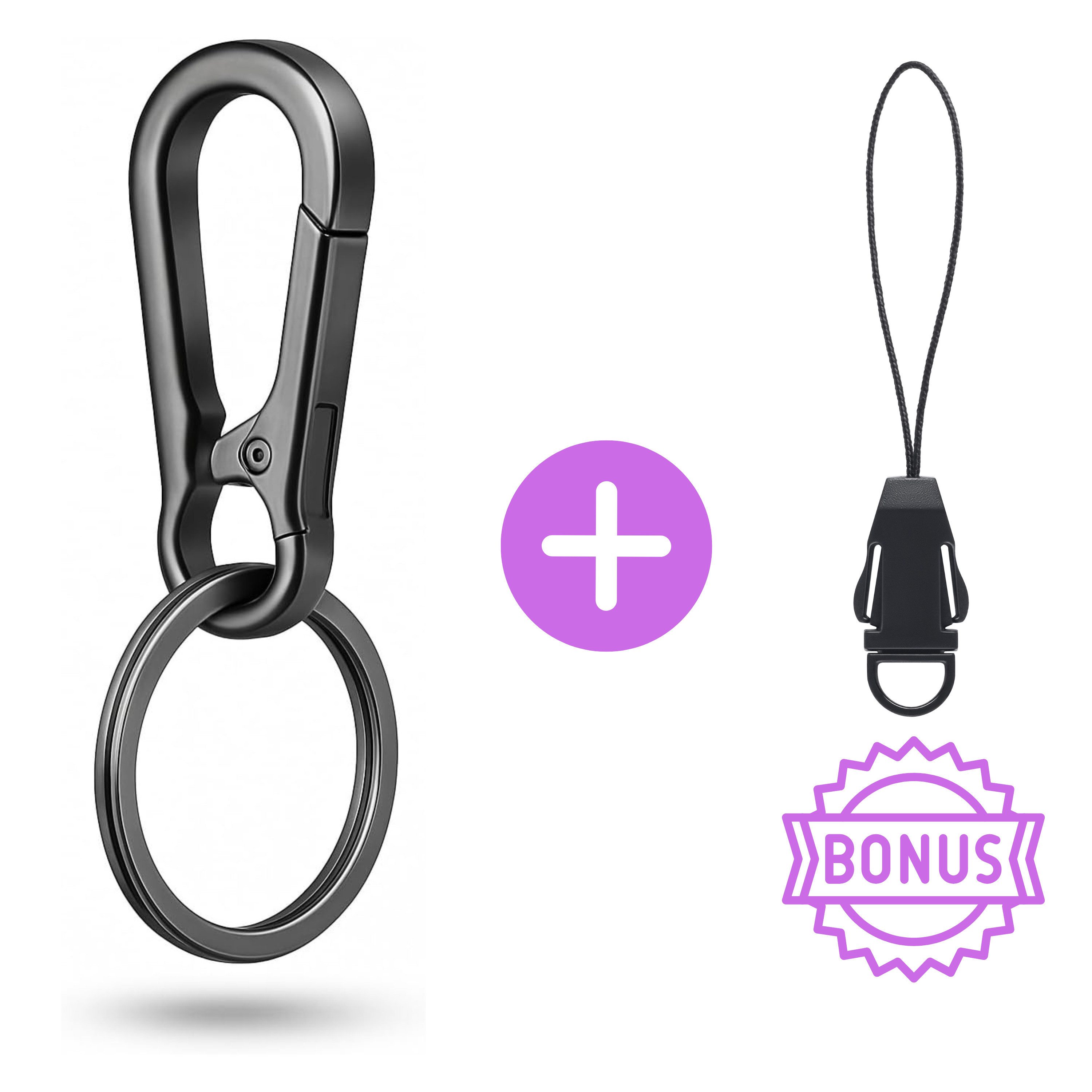 WEBBOMB Karabiner Schlüsselkarabiner robust 10 Schlüsselringe keychain Schlüsselanhänger