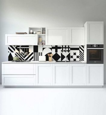 MyMaxxi Dekorationsfolie Küchenrückwand Geometrische Formen selbstklebend Spritzschutz Folie