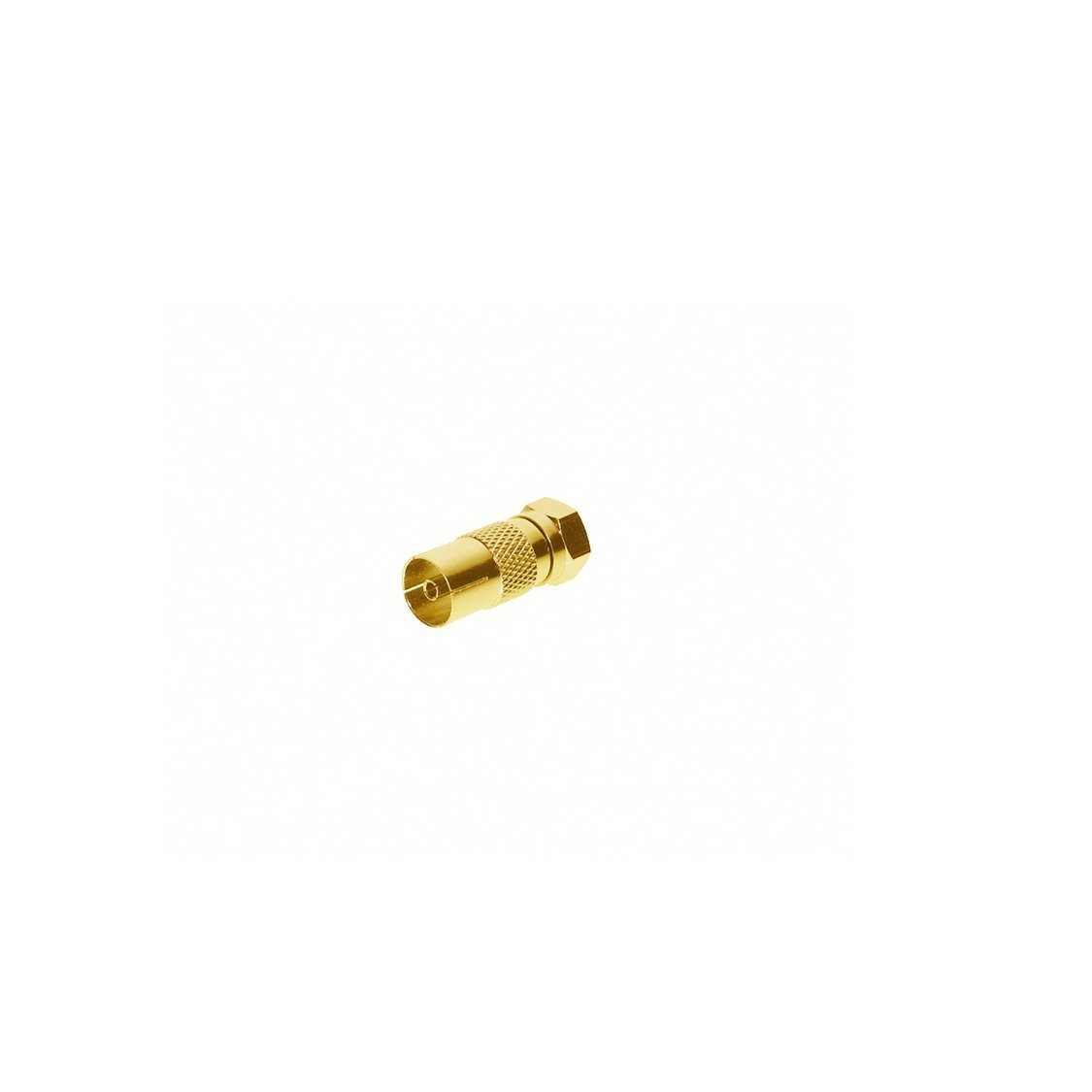 shiverpeaks® Koax-Kabelverbinder IEC-Buchse auf vergoldet F-Stecker