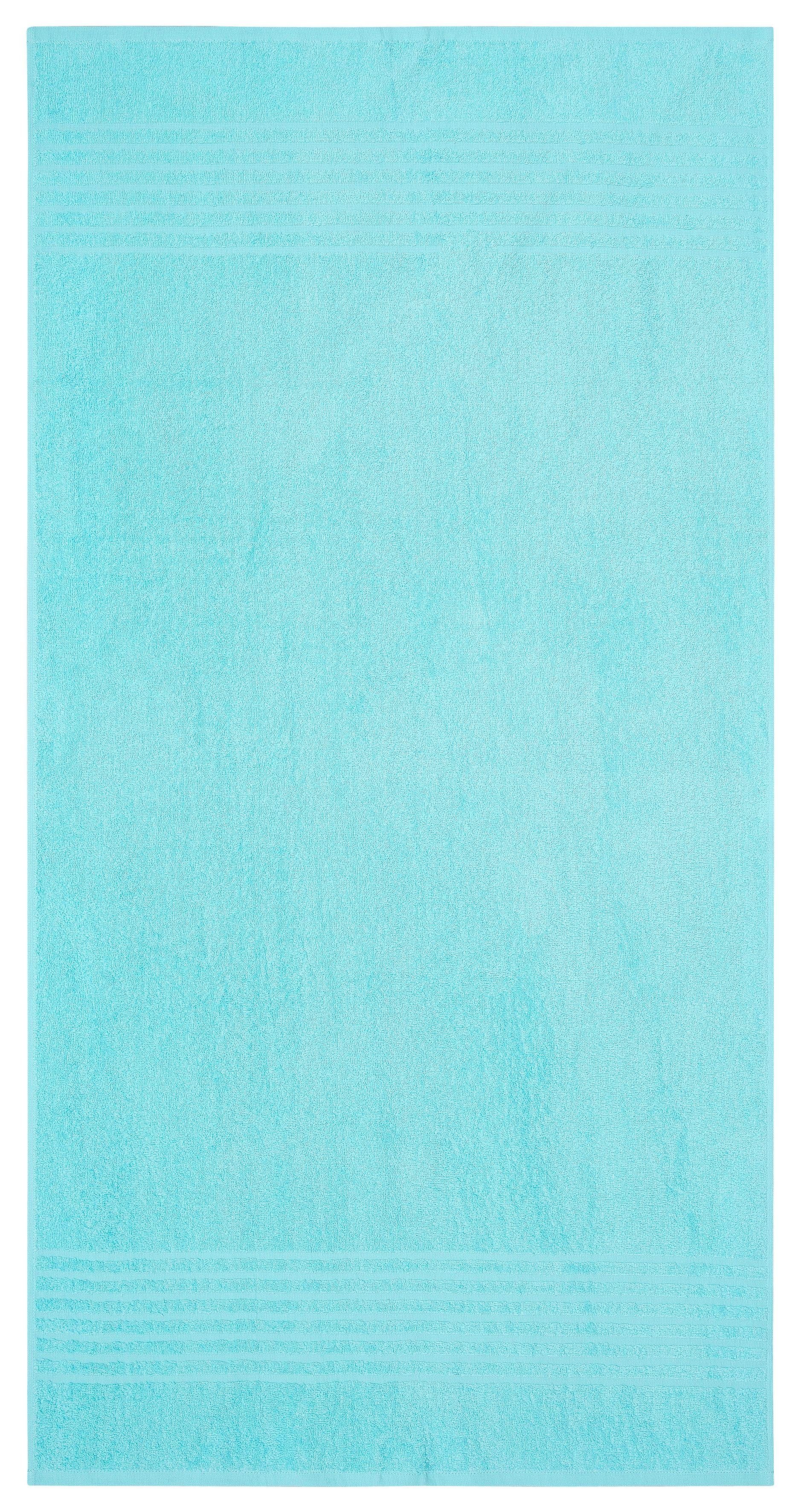 OTTO home Duschtücher Finn, Duschtücher 70x140cm, Walkfrottee (4-St), Set und Serie, mit Uni Farben und Streifen, 100% Baumwolle