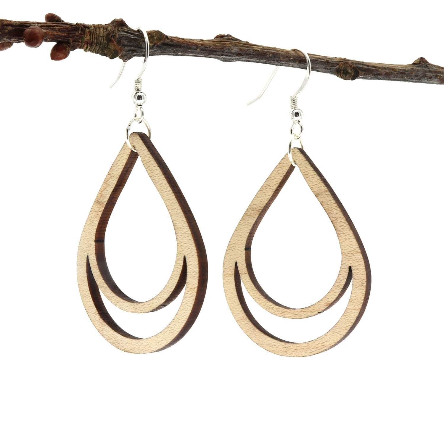 NaturSchatulle Paar Ohrhänger Tropfen (Tropfenförmig, Holzschmuck, günstig online kaufen