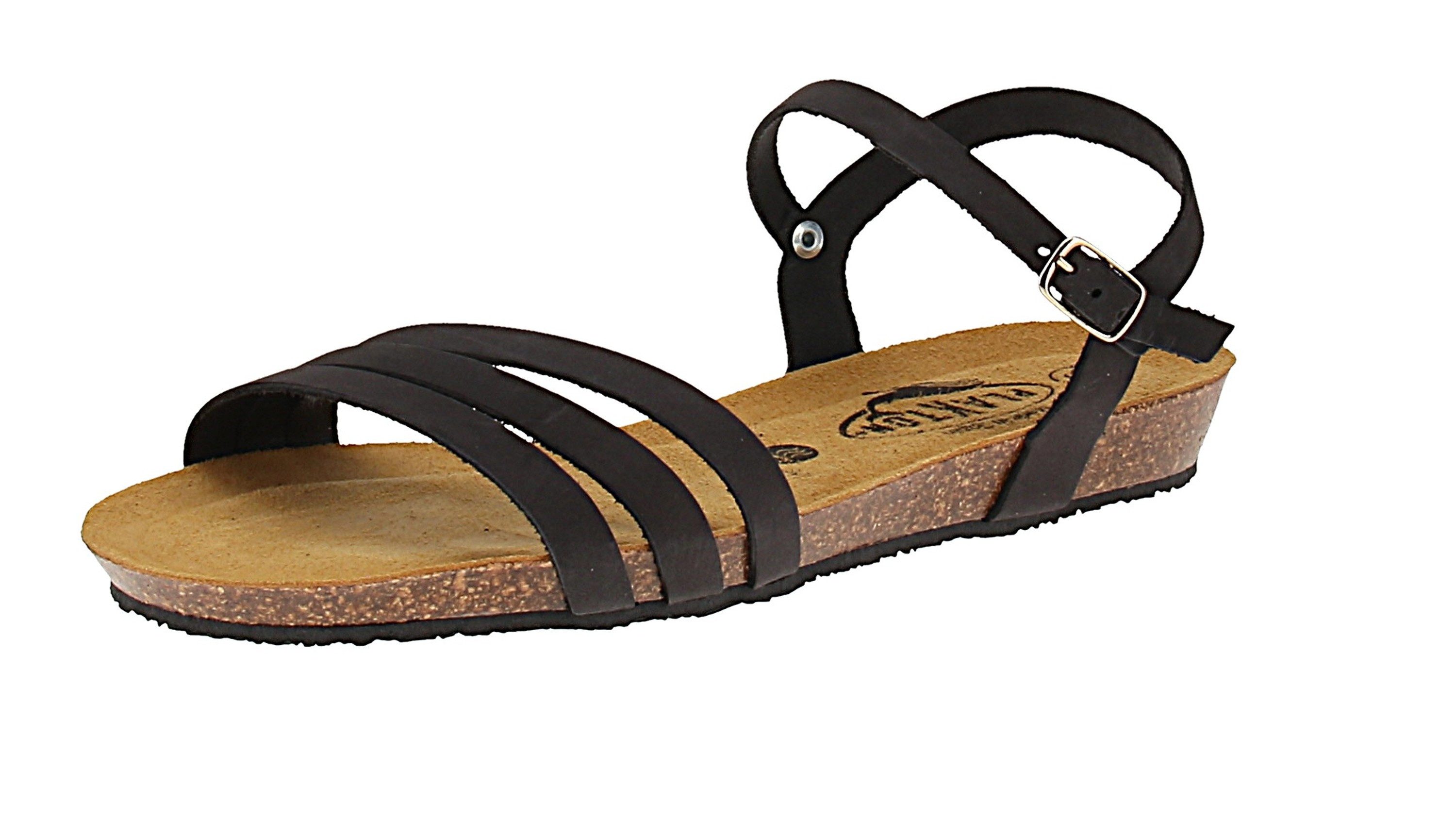 Plakton plakton 405080 Fran Alou Nobuck - Damen Pantolette - Negro Sandale