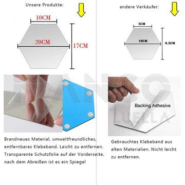 Gontence Wandspiegel Spiegel-Wandaufkleber, selbstklebende Fliesen