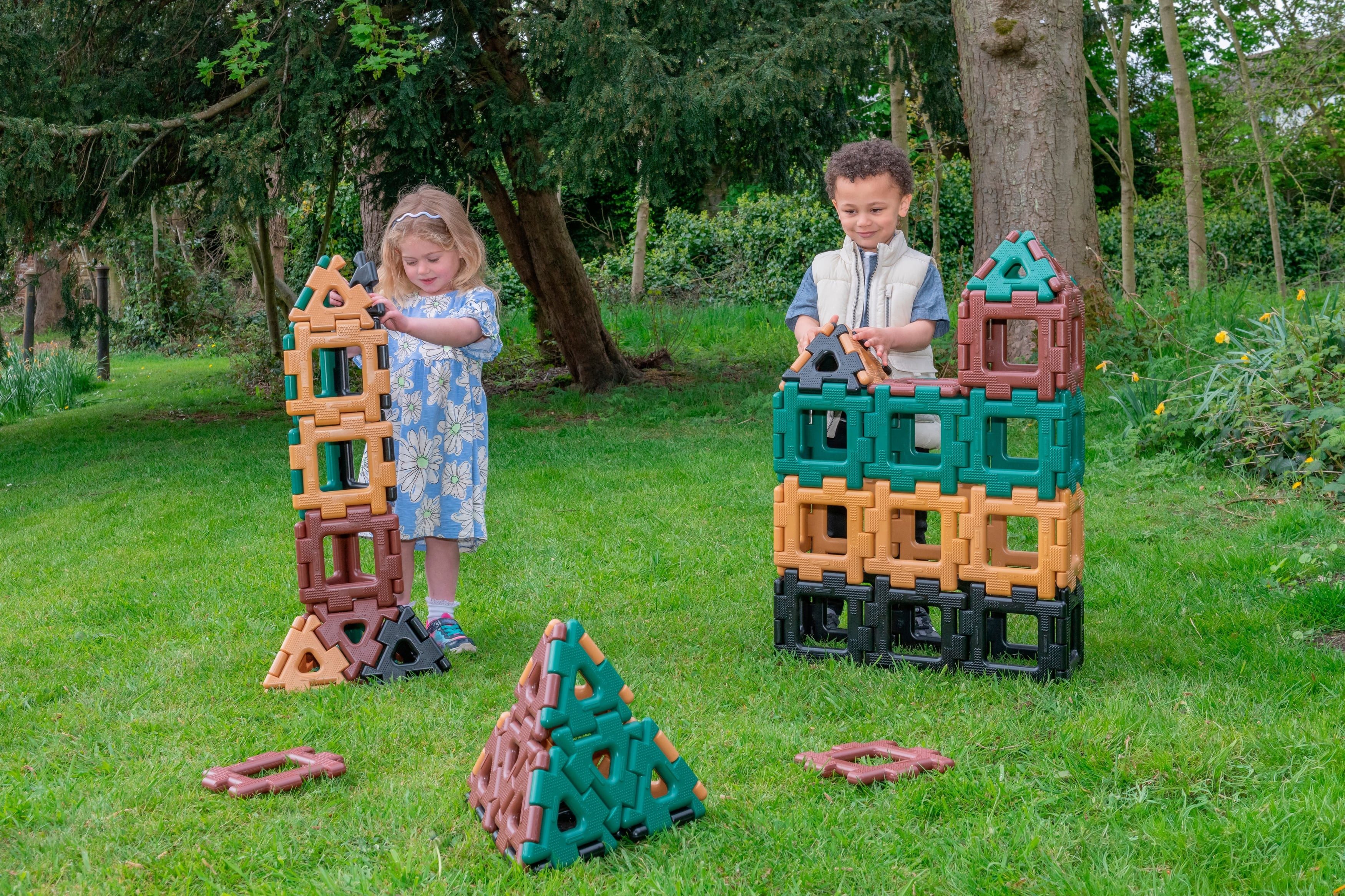 POLYDRON Giant Konstruktions-Set, natur, 80-teilig Konstruktions-Spielset