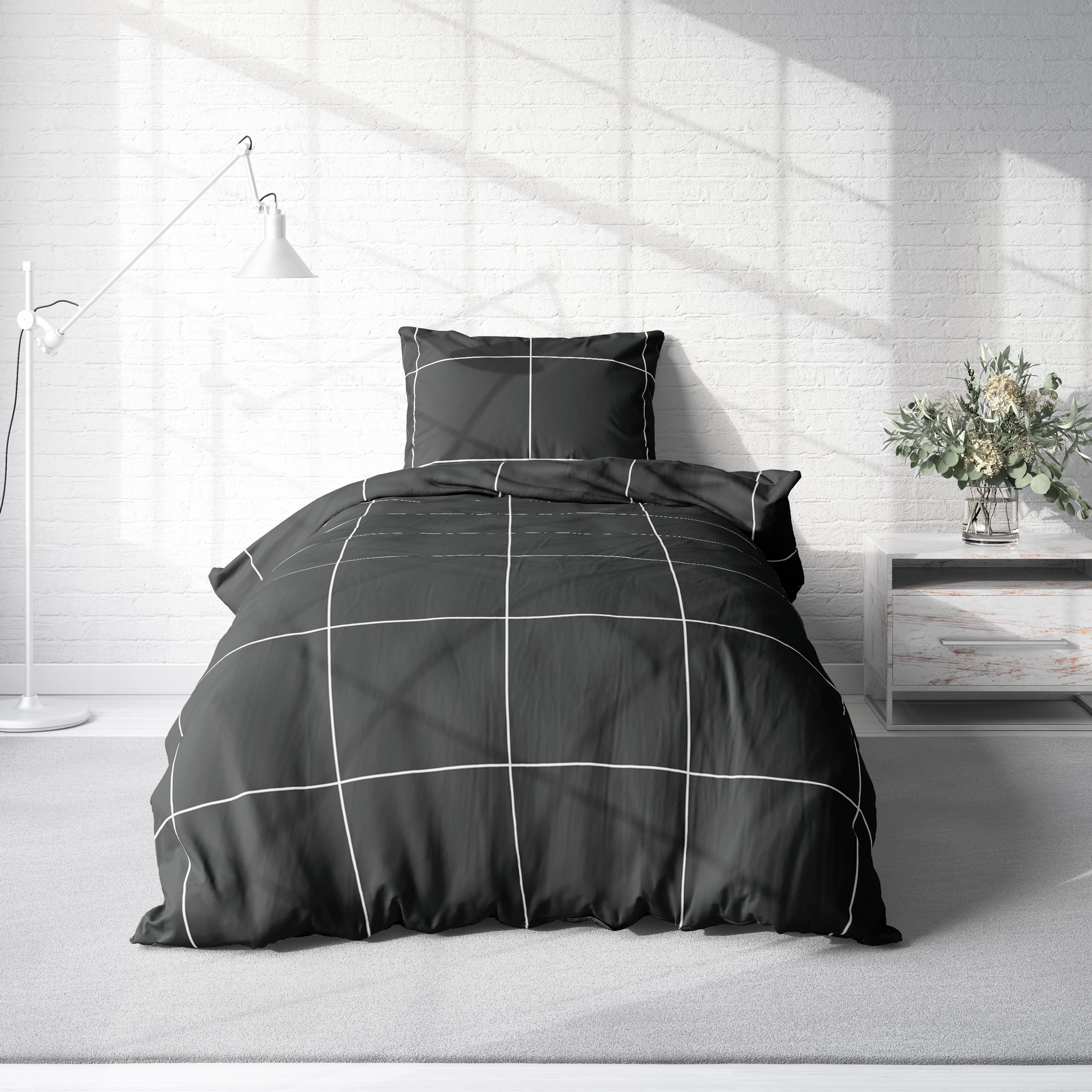 One Home Bettwäsche Winter Karomuster, Flanell, 2 teilig, modern kariert, k günstig online kaufen