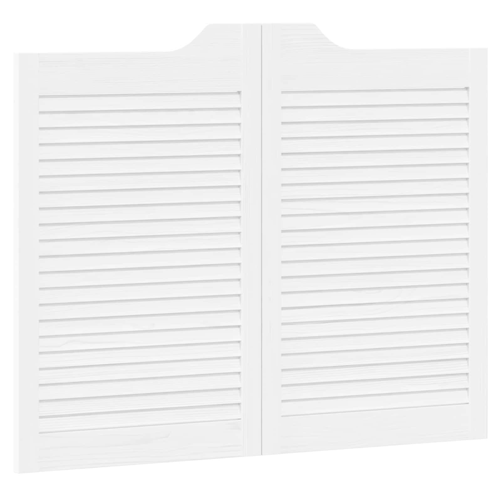 vidaXL Haustür Schwingtüren 80 x 50 cm Massives Kiefernholz Weiß (1-St)