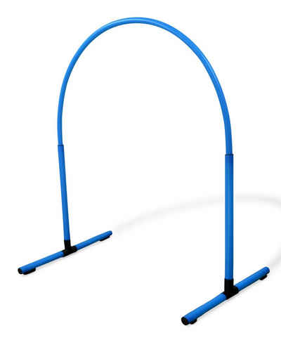 Superhund Agility-Slalom Hoop aus Kunststoff, Blaue Basis mit farbigem Bogen Farbe Blau/Blau, Kunststoff