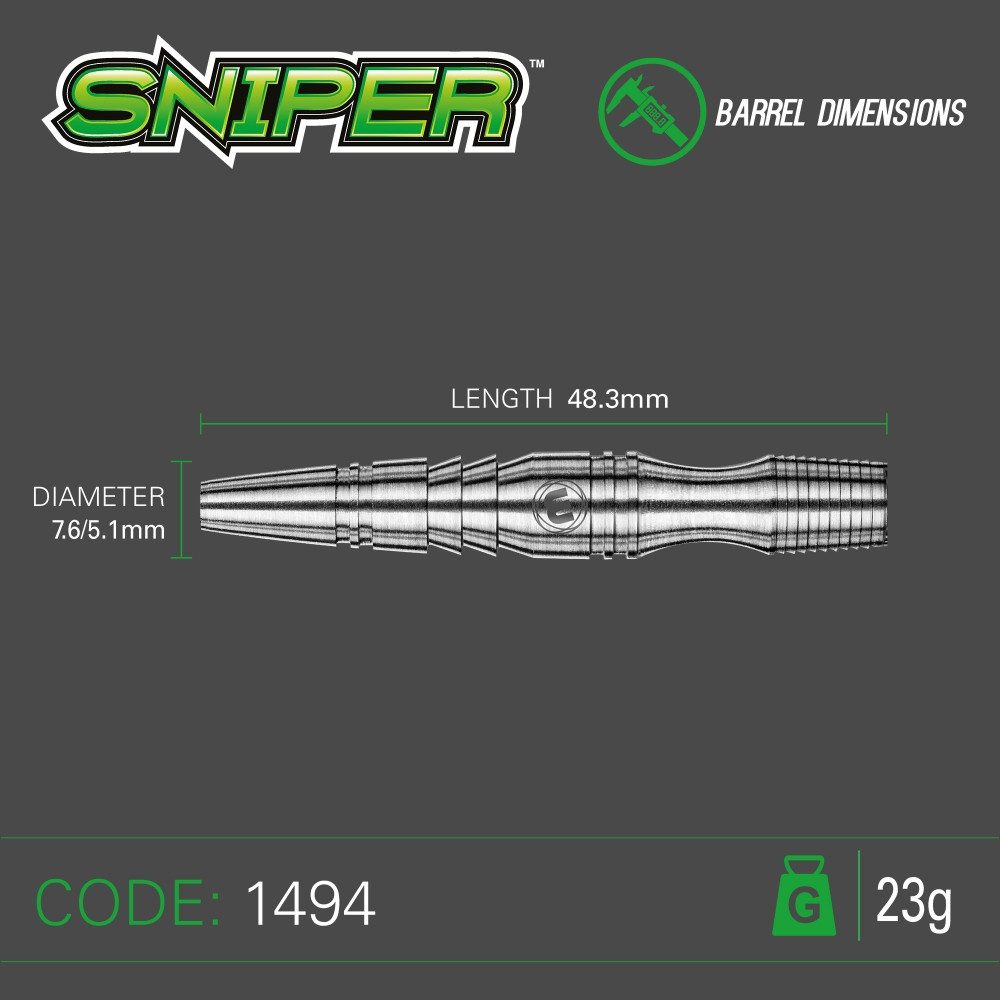 Winmau Dartpfeil Winmau Sniper Steeldart 23g - Präzisionsdarts.