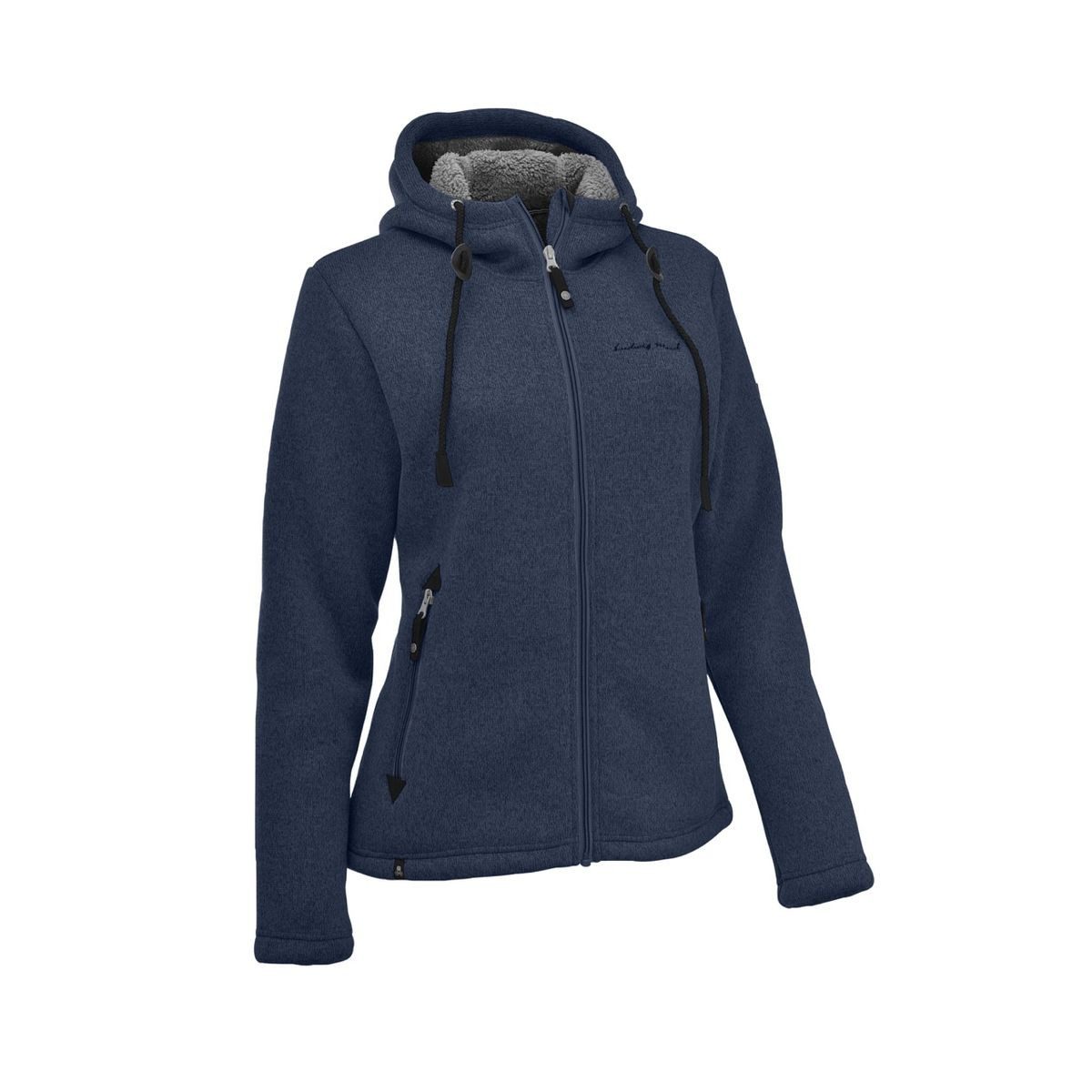 Maul Sport® Fleecejacke Chieming - Strickfeecejacke m. Kap. Stilvolle und funktionelle Damenjacke aus Fleece mit verstellbarer