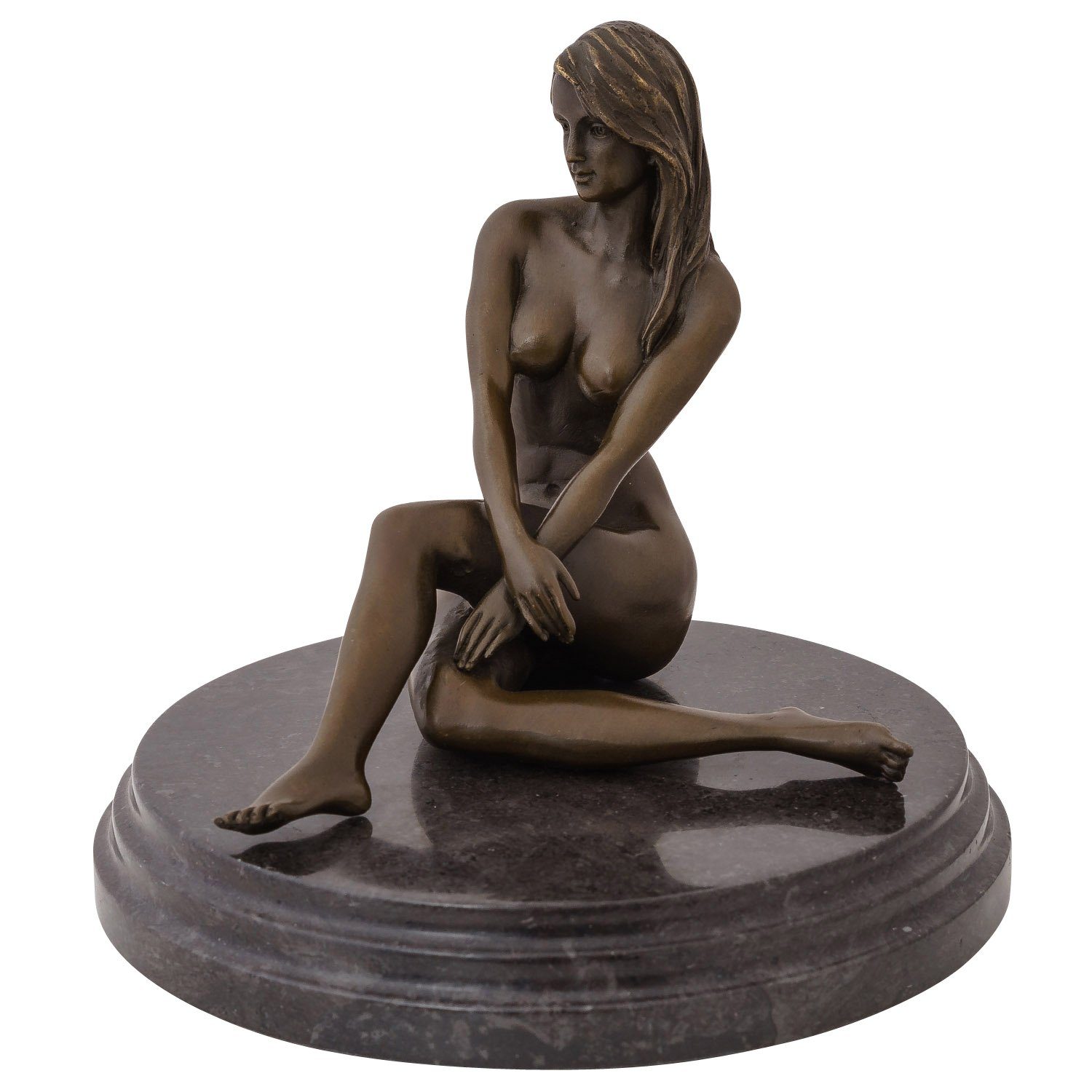Aubaho Skulptur Bronzeskulptur Erotik erotische Kunst Frau Antik-Stil Bronze Figur Sta | Skulpturen