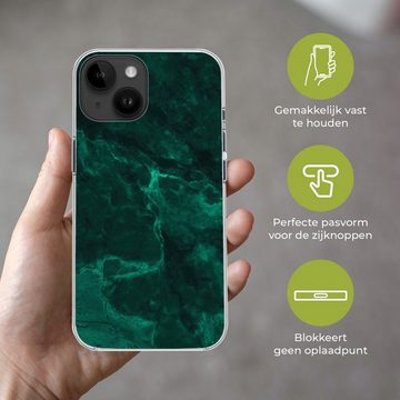MuchoWow Handyhülle Marmor - Limone - Grün - Strukturiert - Marmoroptik, Handyhülle Telefonhülle Apple iPhone 14