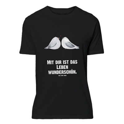 Mr. & Mrs. Panda T-Shirt Turteltauben Liebe - Schwarz - Geschenk, Paar, Verlobung, Verheiratet (1-tlg)