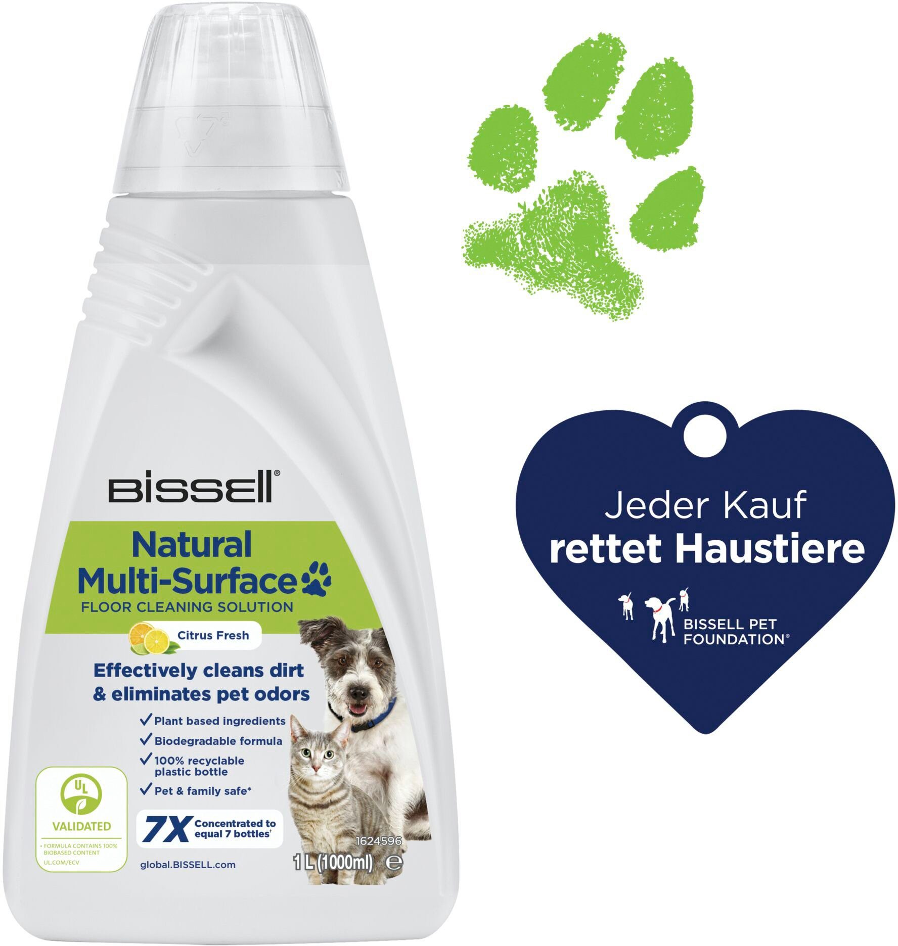 Bissell Natural Multi Surface 1L PET Flüssigreiniger