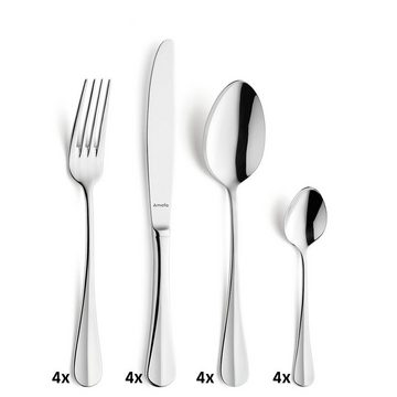 Amefa Besteck-Set BAGUETTE (16-tlg), 4 Personen, Edelstahl 18/10, Spülmaschinenfest, rostfrei, langlebig