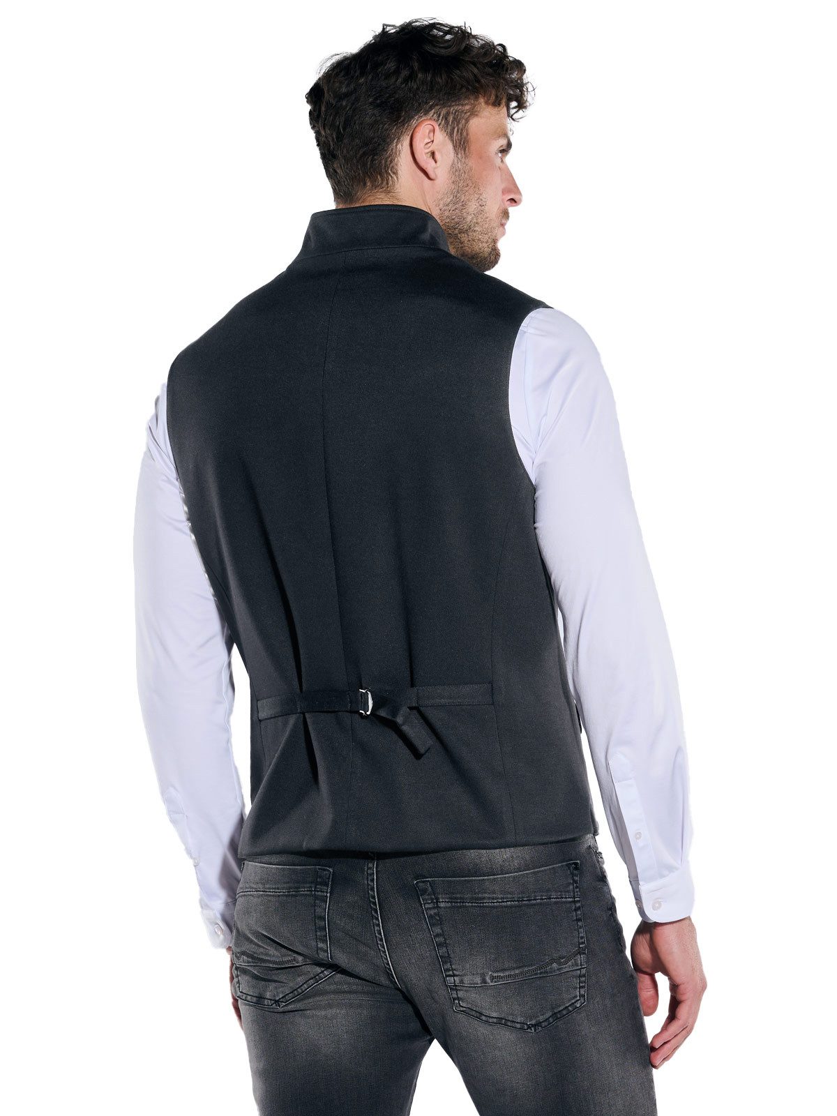 emilio adani Anzugweste Herren Sakko-Weste slim fit, Schwarz