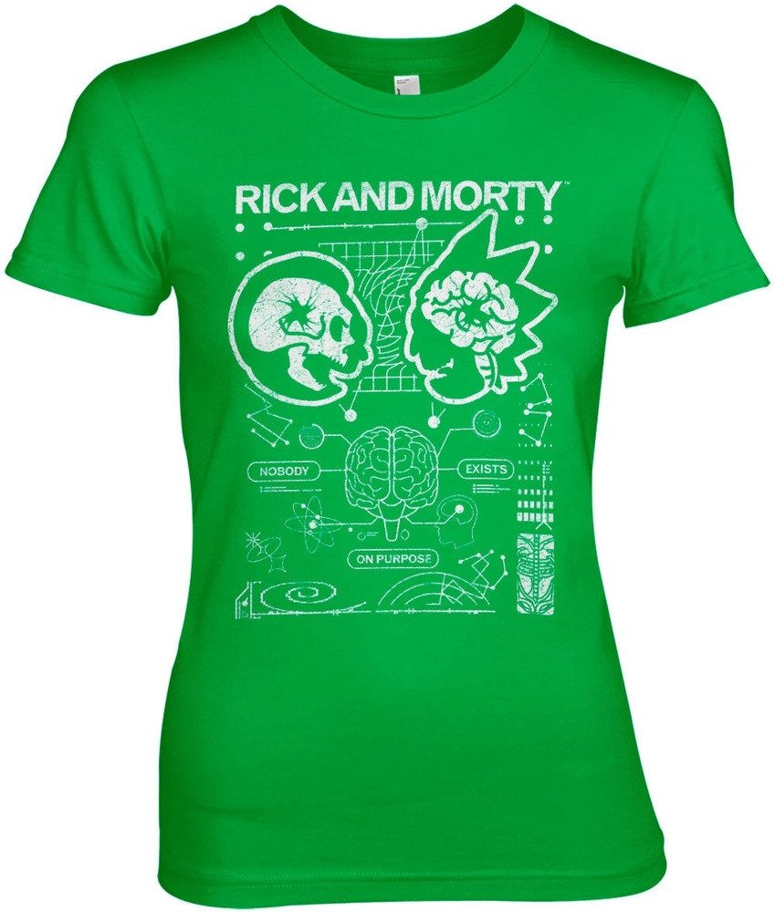 Rick and Morty T-Shirt Nobody Exists On Purpose Girly Tee