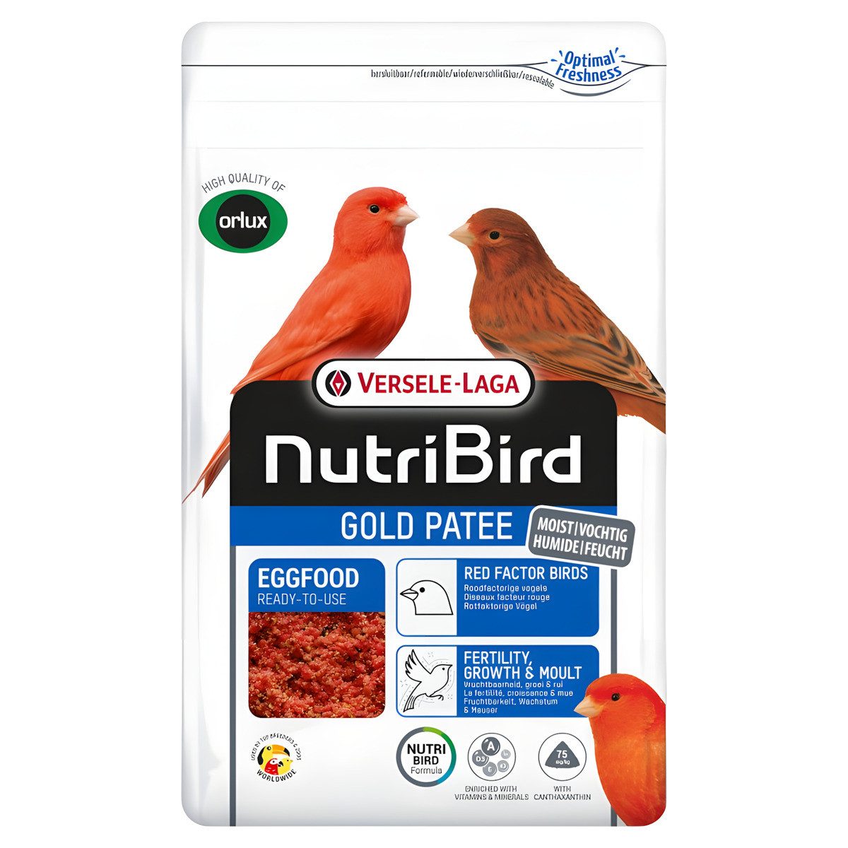 Versele-Laga NutriBird Orlux Gold Patee für rotfaktorige Vögel, Trockenfutter für: Vogel von Versele-Laga