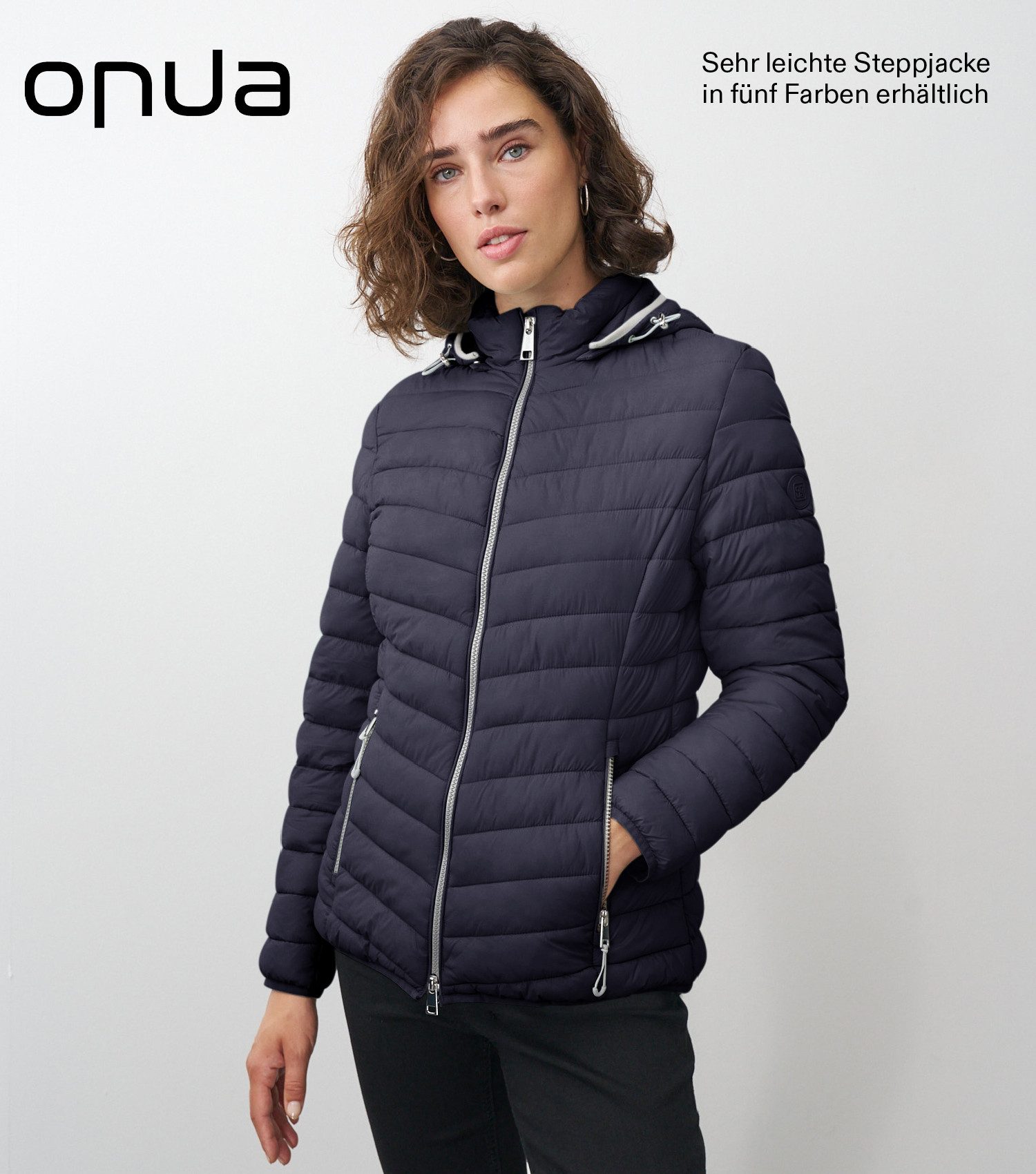 ONUA Steppjacke leichte Übergangsjacke o. Frühlingsjacke Damen mit abnehmbarer Kapuze