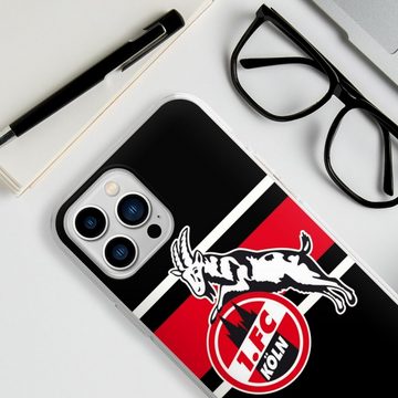 DeinDesign Handyhülle 1. FC Köln Offizielles Lizenzprodukt Colour Stripes 1.FC, Apple iPhone 13 Pro Max Silikon Hülle Bumper Case Handy Schutzhülle