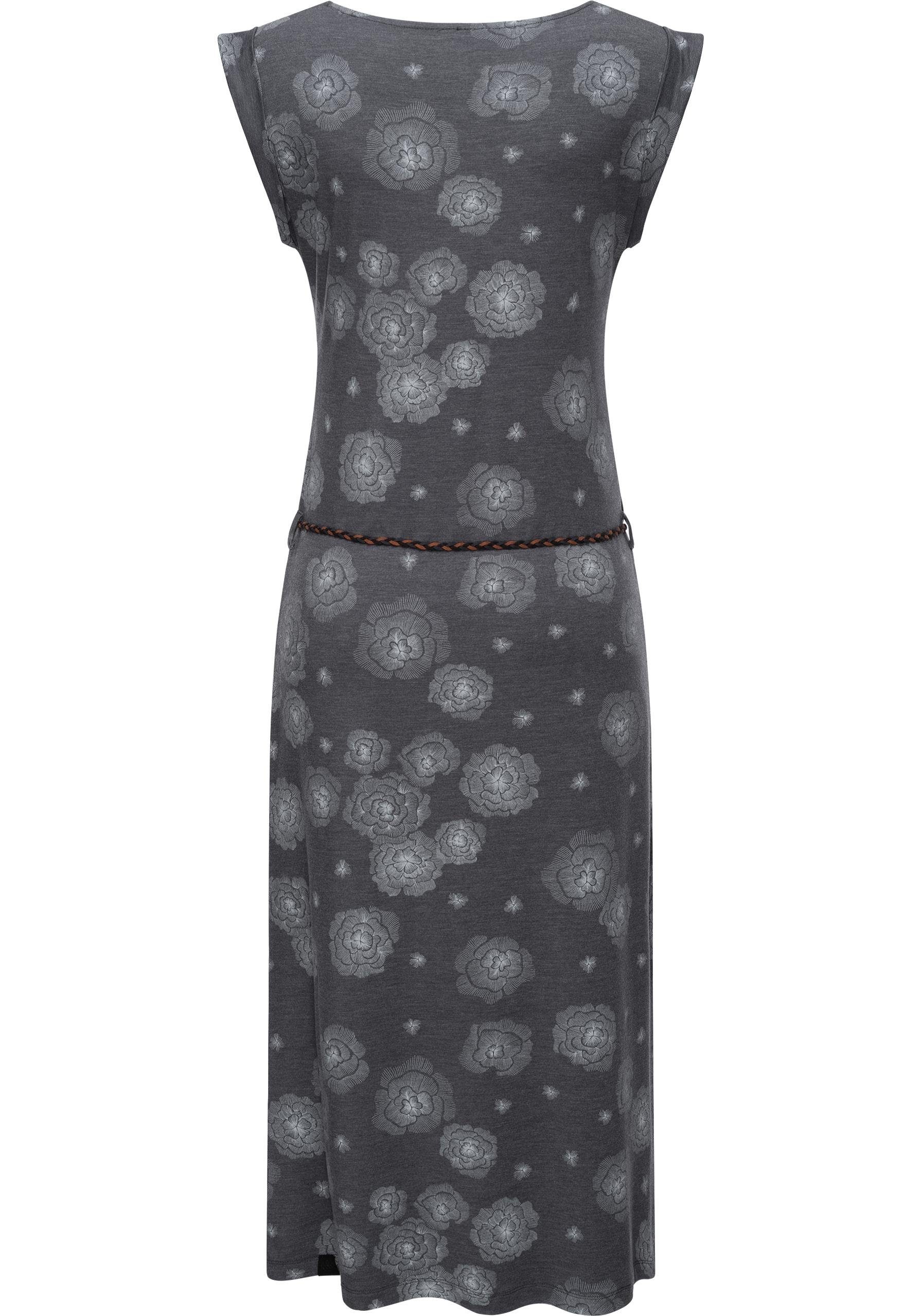 Ragwear Sommerkleid Tag Midi wadenlanges Maxikleid mit Allover-Print