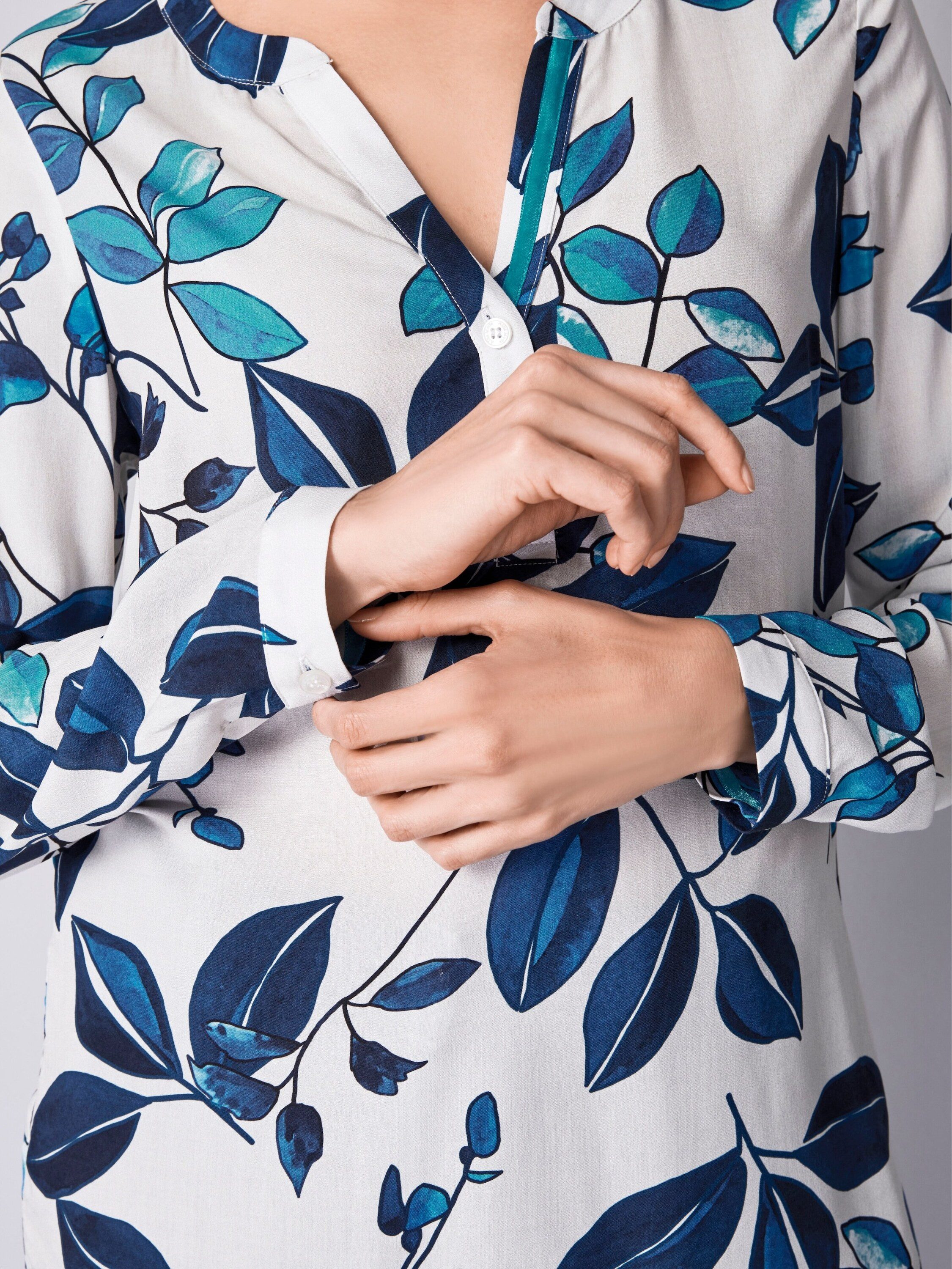Alba Moda Shirtbluse Bluse mit floralem Dessin