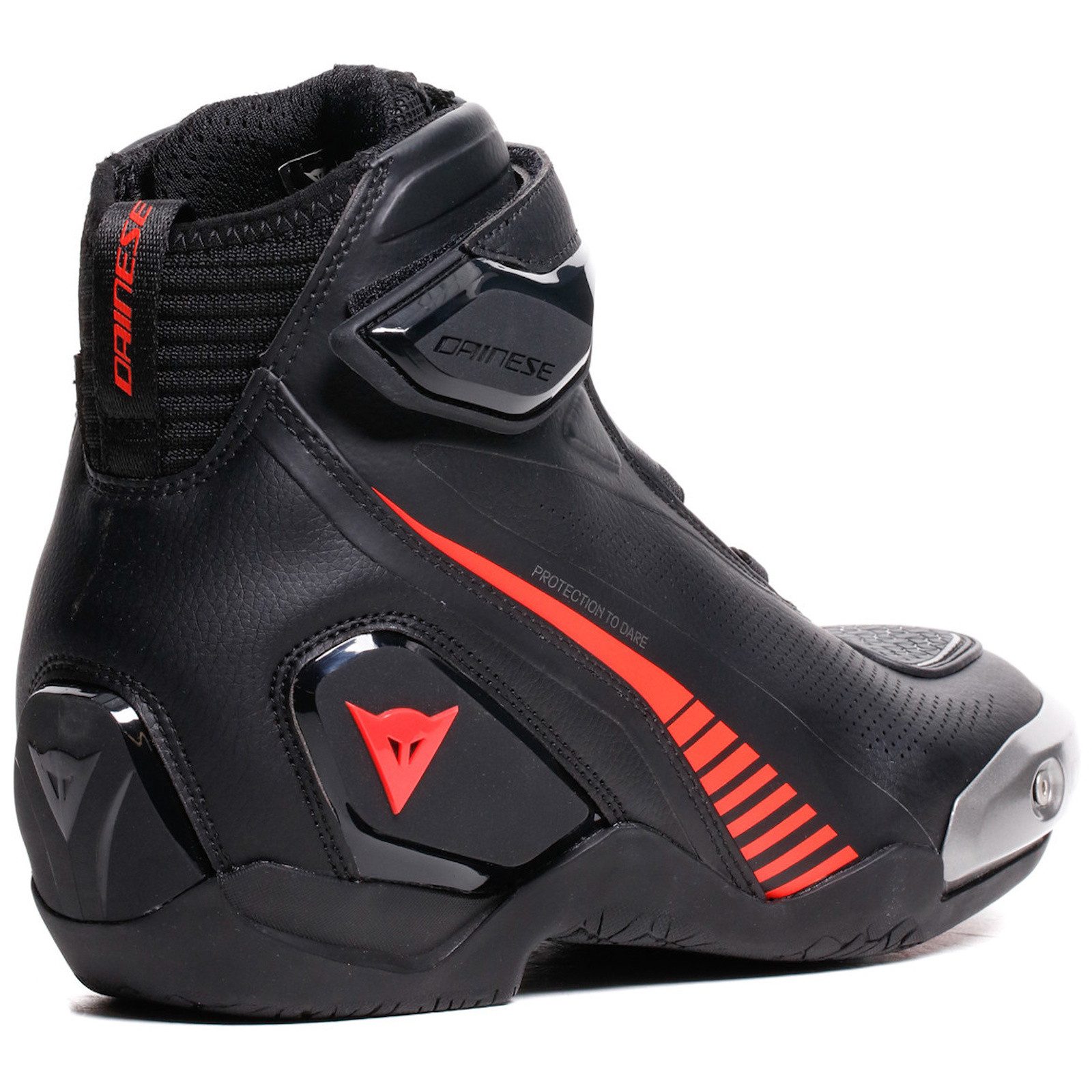 Dainese Dainese Superya Motorradschuhe Schwarz / Fluo-Rot Motorradstiefel (Packung, Antistatische und Öl- und Benzinfeste Sohle) motorradschuhe für herren