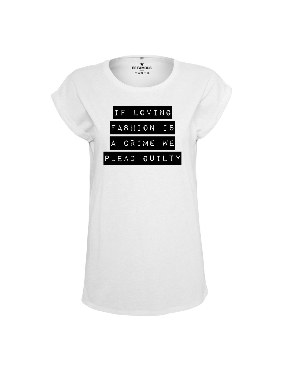 Be Famous Print-Shirt Classic Roll Up IFLOV (1-tlg., keine)
