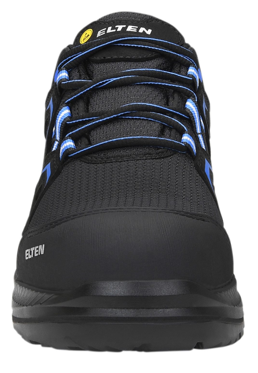 ELTEN Timothy XXT GTX Mid ESD S2 Chaussures De Sécurité Pour Homme Et Femme Avec Embout En Plastique (plus Léger Que L'embout En Acier) Légères Et Sportives, Noir/jaune/bleu Nuit, 45 EU