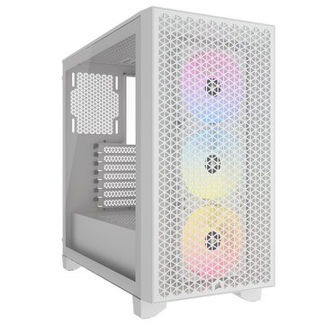 Corsair PC-Gehäuse 3000D RGB Airflow Tempered Glass Mid-Tower, White, RGB
